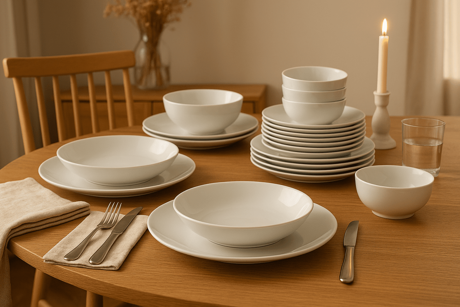 Luzzo® Servies-set 24-delig Wit – Voor 6 Personen – Vaatwasserbestendig Luzzo® Servies-set 24-delig Wit – Voor 6 Personen – Vaatwasserbestendig