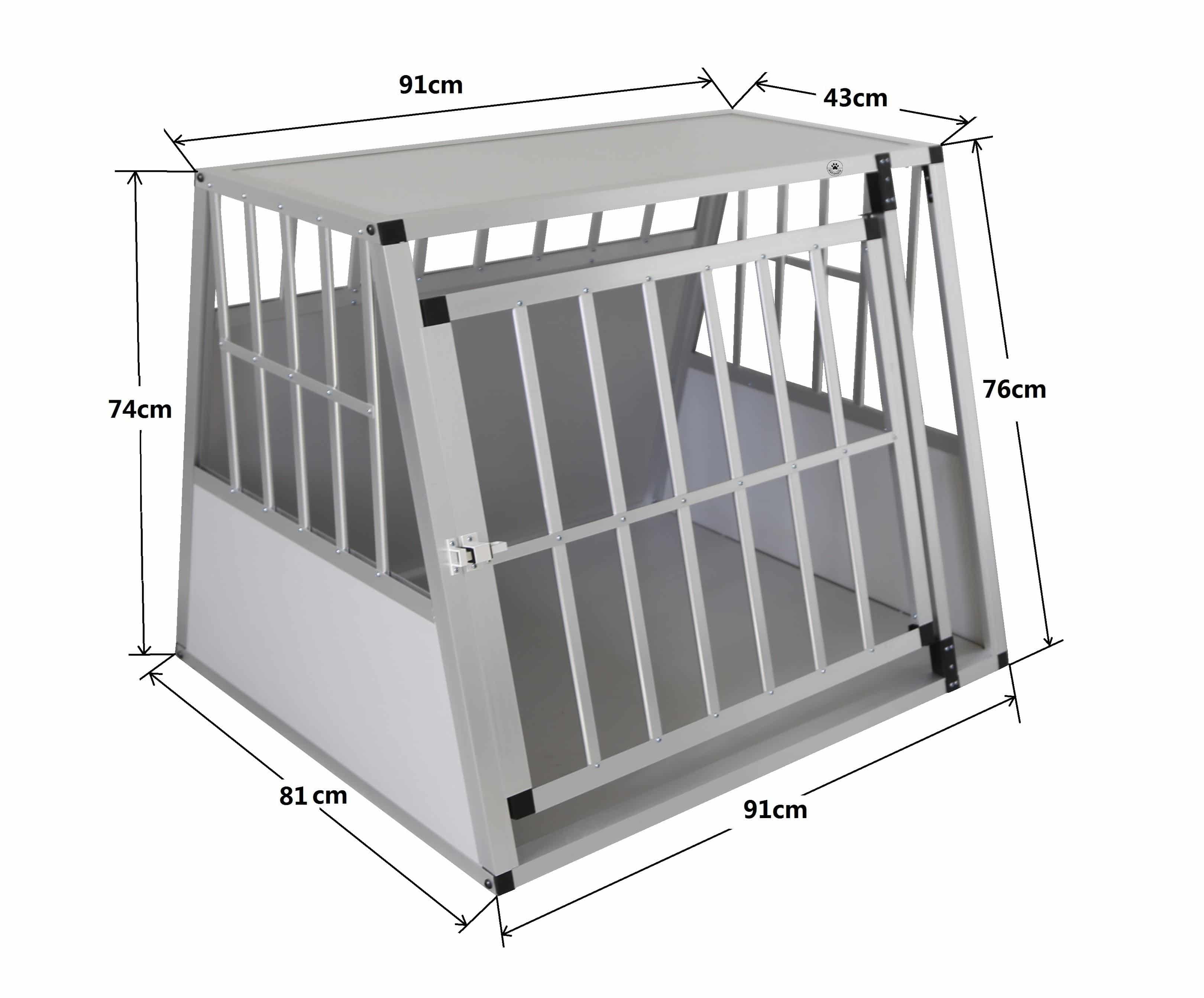 4animalz® Trapeze Silver medium Bench voor 1 grote hond - 81x91x74 cm