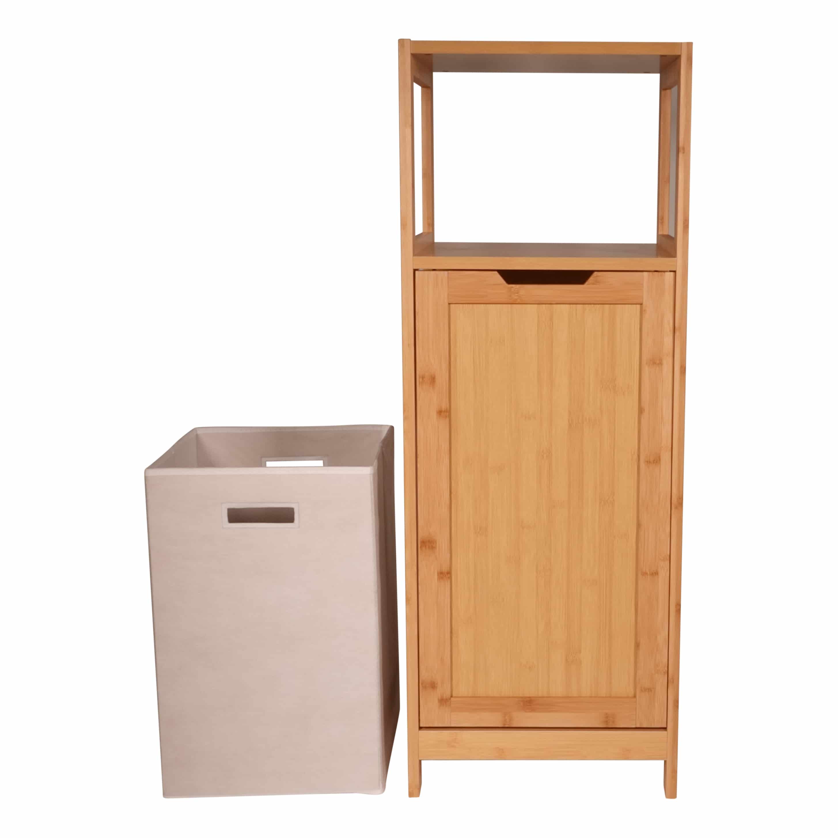 4goodz Mahe staand badkamerrek 33x36x98 cm met wasmand