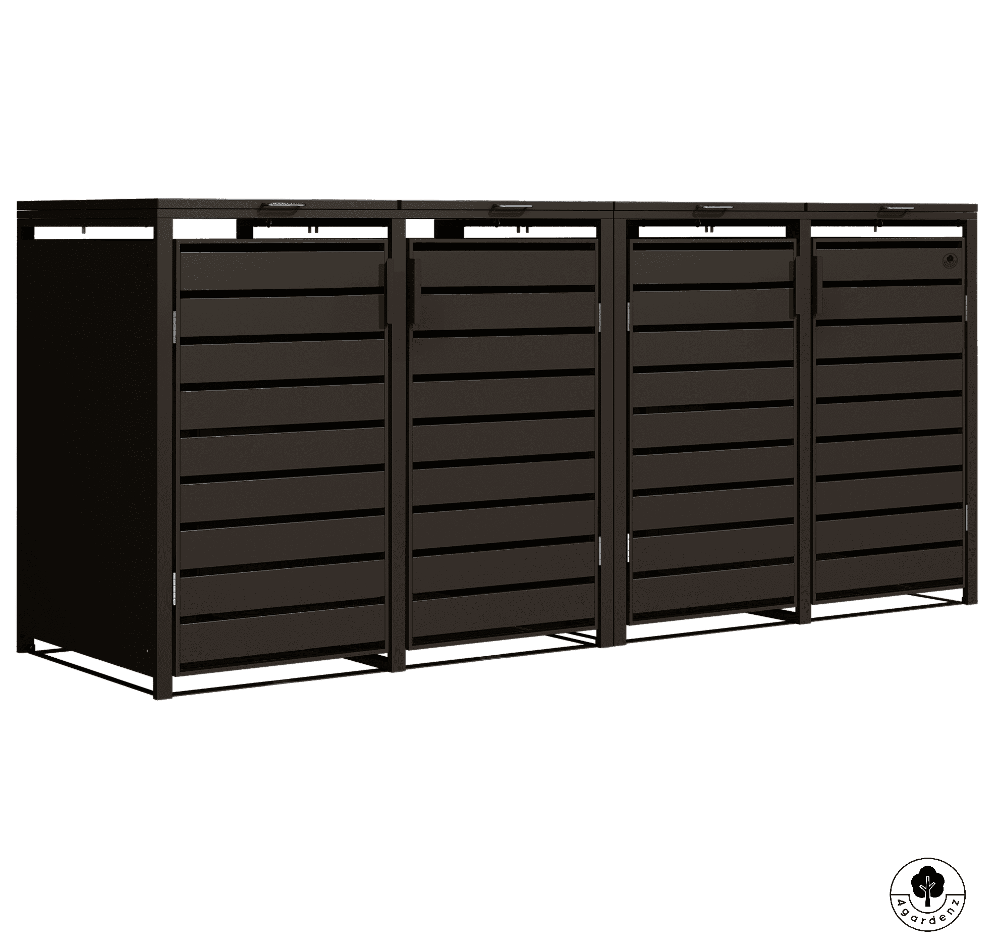 4gardenz® Premium Kliko Ombouw 4 bakken - Containerombouw - Zwart