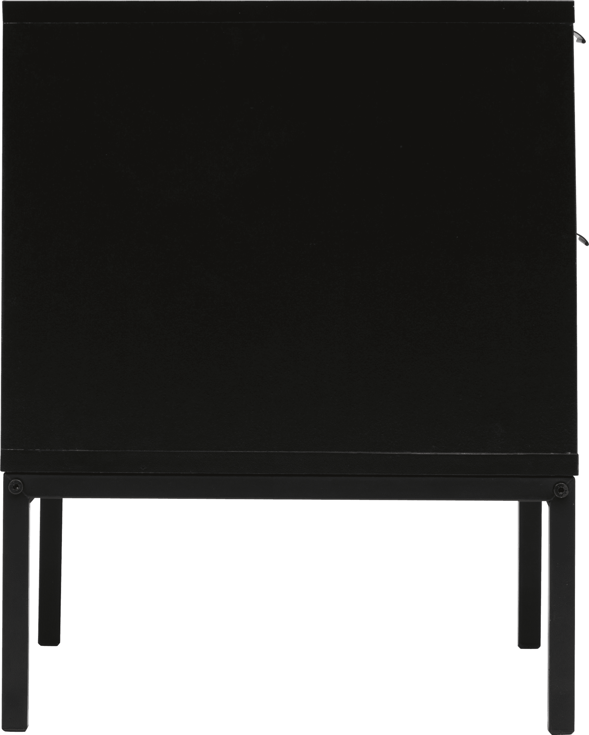 4livings Chevron Nachtkastje met 2 Softclose Lades 45x40x50cm - bruin/zwart