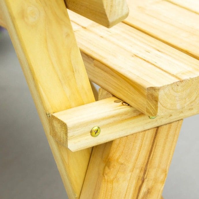 4goodz Stevige Tuinbank 2-zits Hout met Rugleuning 116x56 cm - Bruin