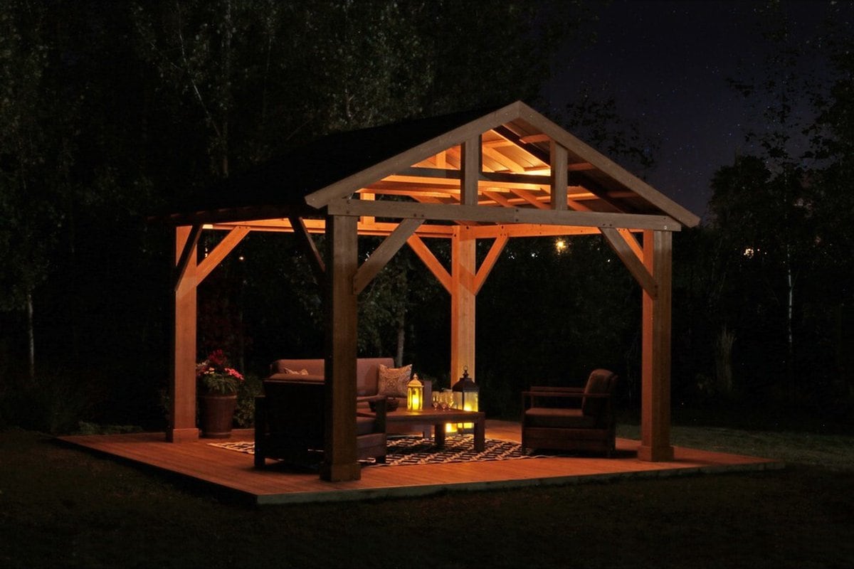 Westmann Houten paviljoen Yukon 1412 - 366x427x330 cm - Bruin