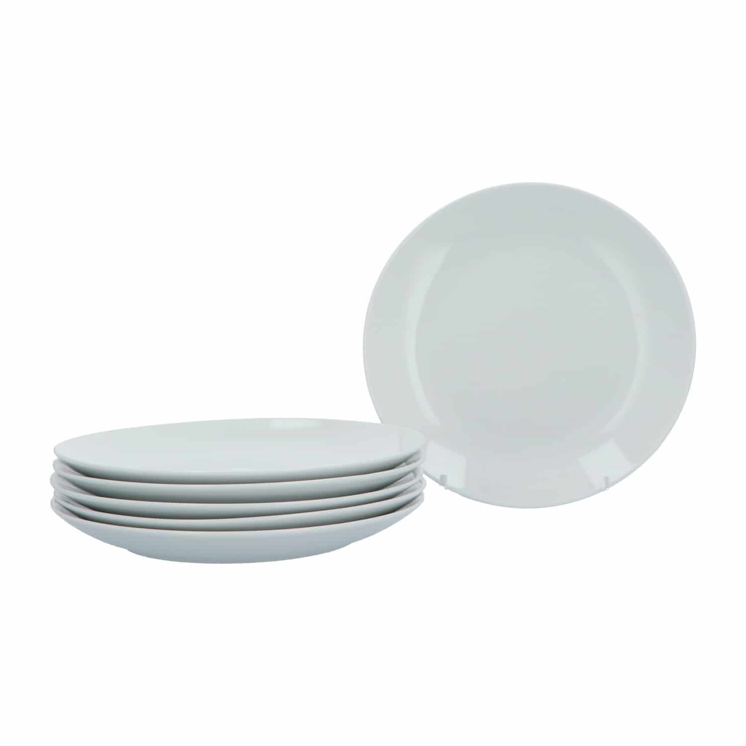 Luzzo® Base Serviesset 6 persoons met Pastaborden - 24 delig - Wit