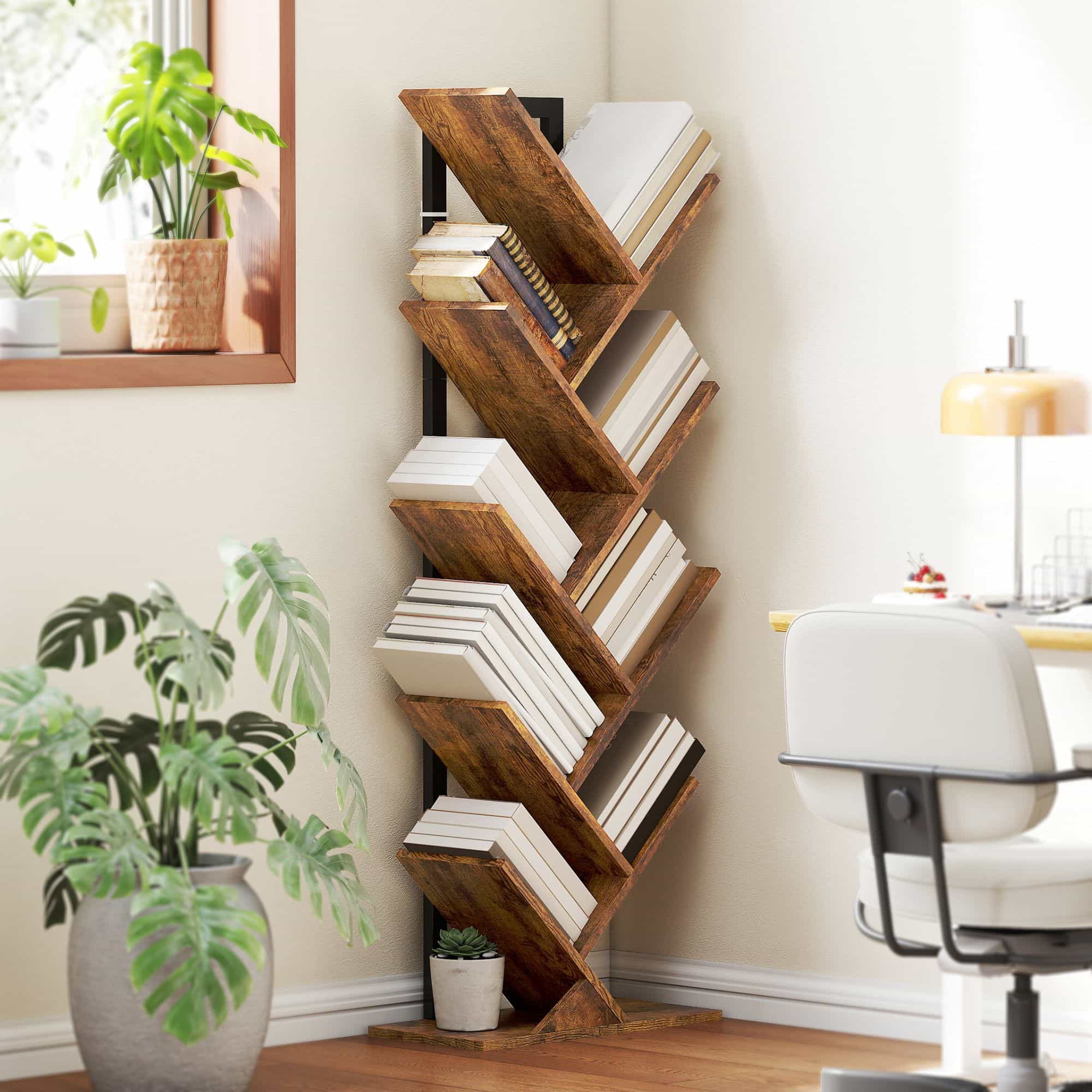 Homcom Design Boekenstandaard met 9 Niveaus - 158 cm hoog - Bruin Homcom Design Boekenstandaard met 9 Niveaus - 158 cm hoog - Bruin
