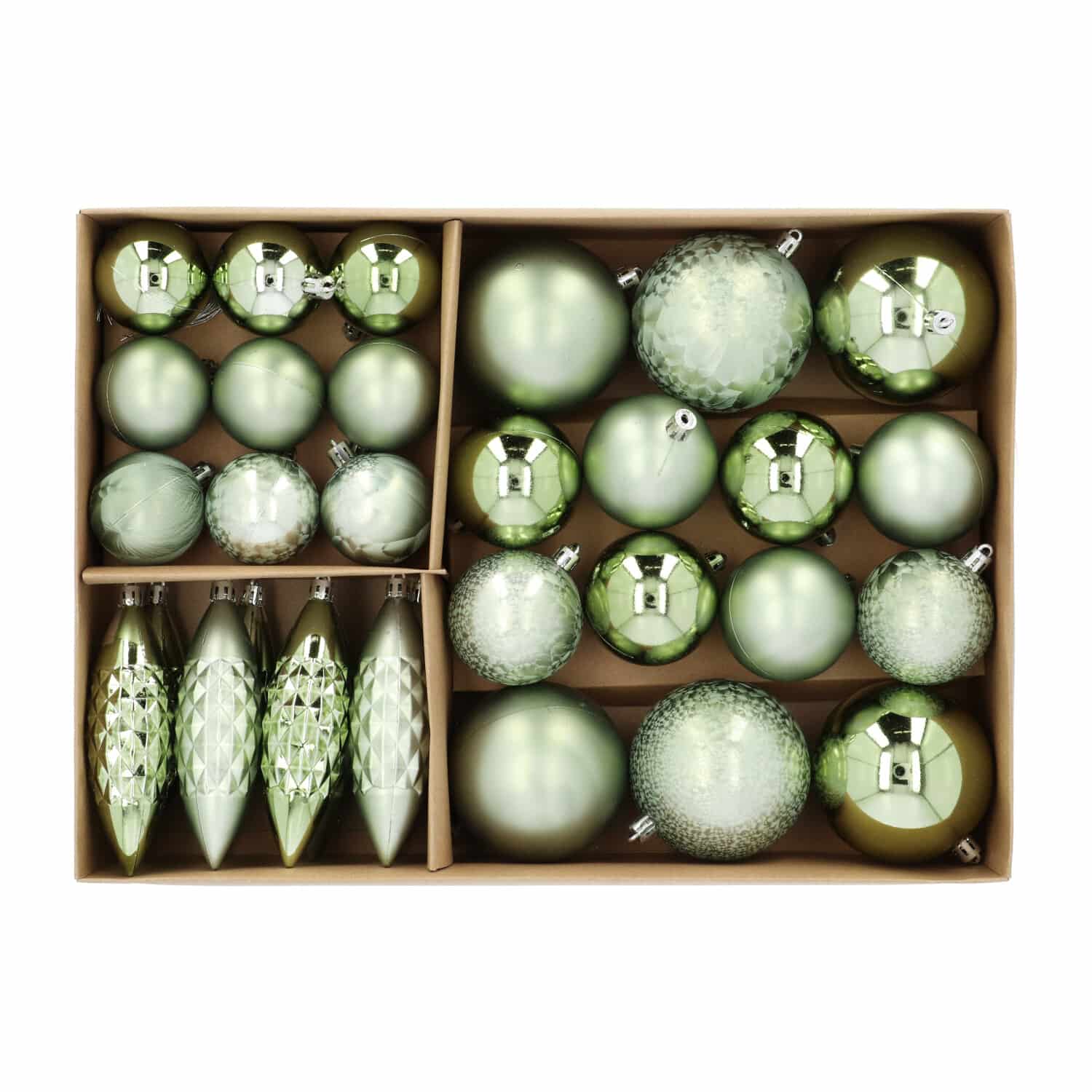 4goodz 31-delige Decoratieve Plastic Kerstballen set Groen