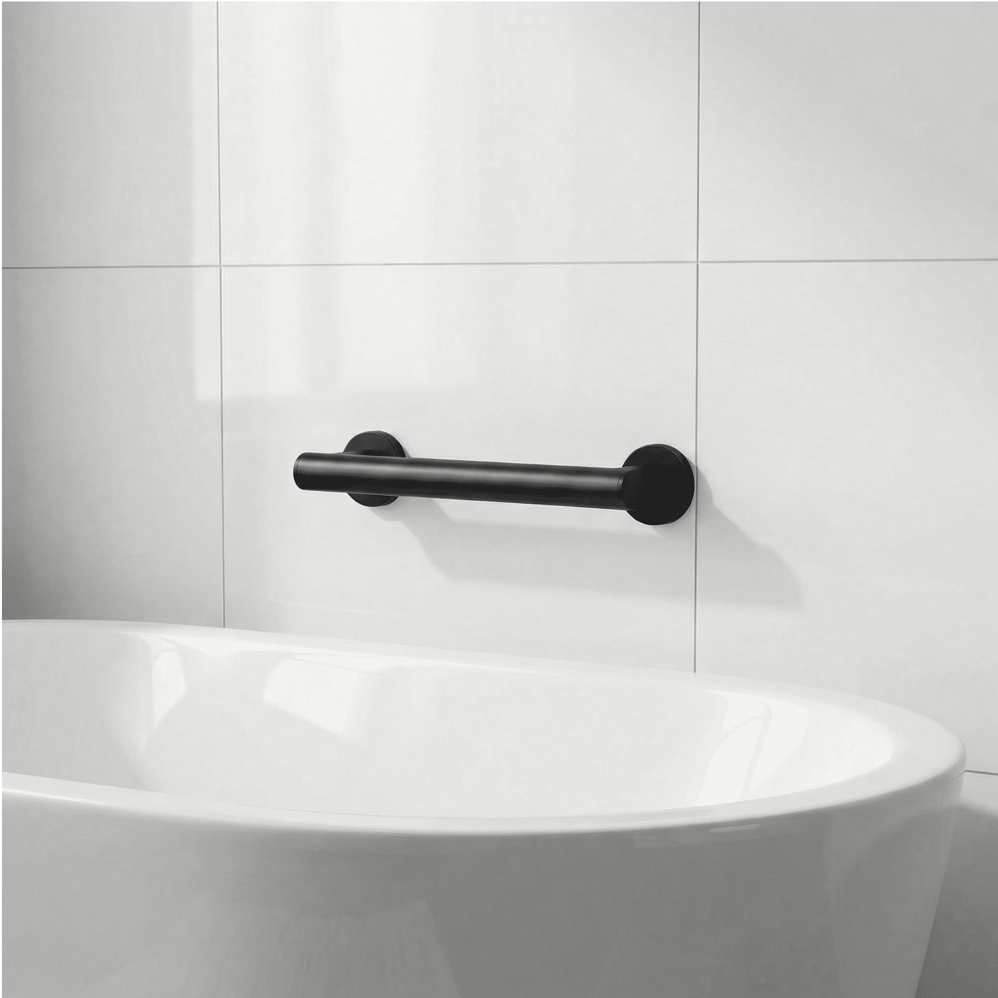 Luzzo® Fisso Straight Handgreep Badkamer/Toiletgreep 30 cm - Zwart Luzzo® Fisso Straight Handgreep Badkamer/Toiletgreep 30 cm - Zwart