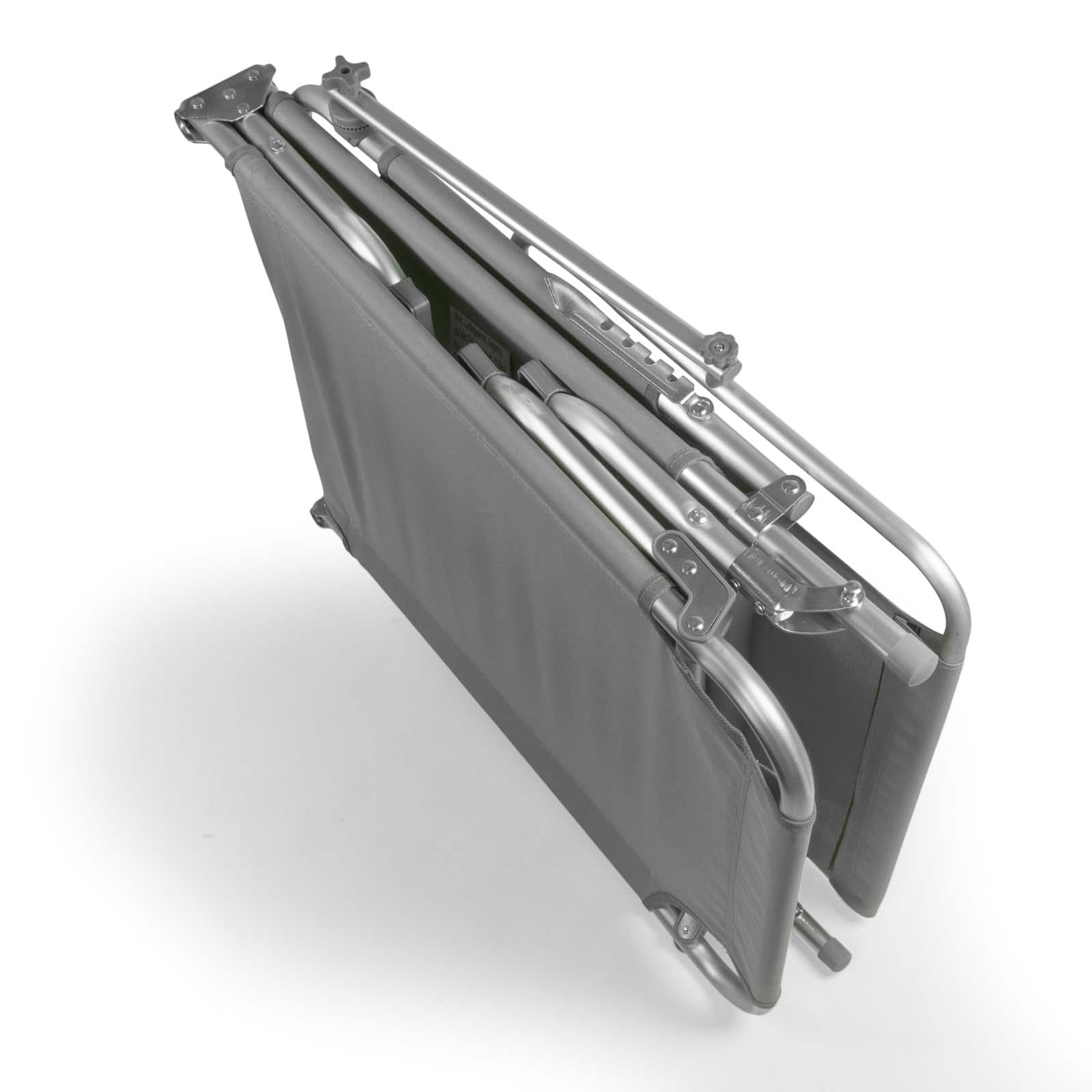 Comfortabel Aluminium Ligbed met Zonnendak 190x57 cm - Grijs