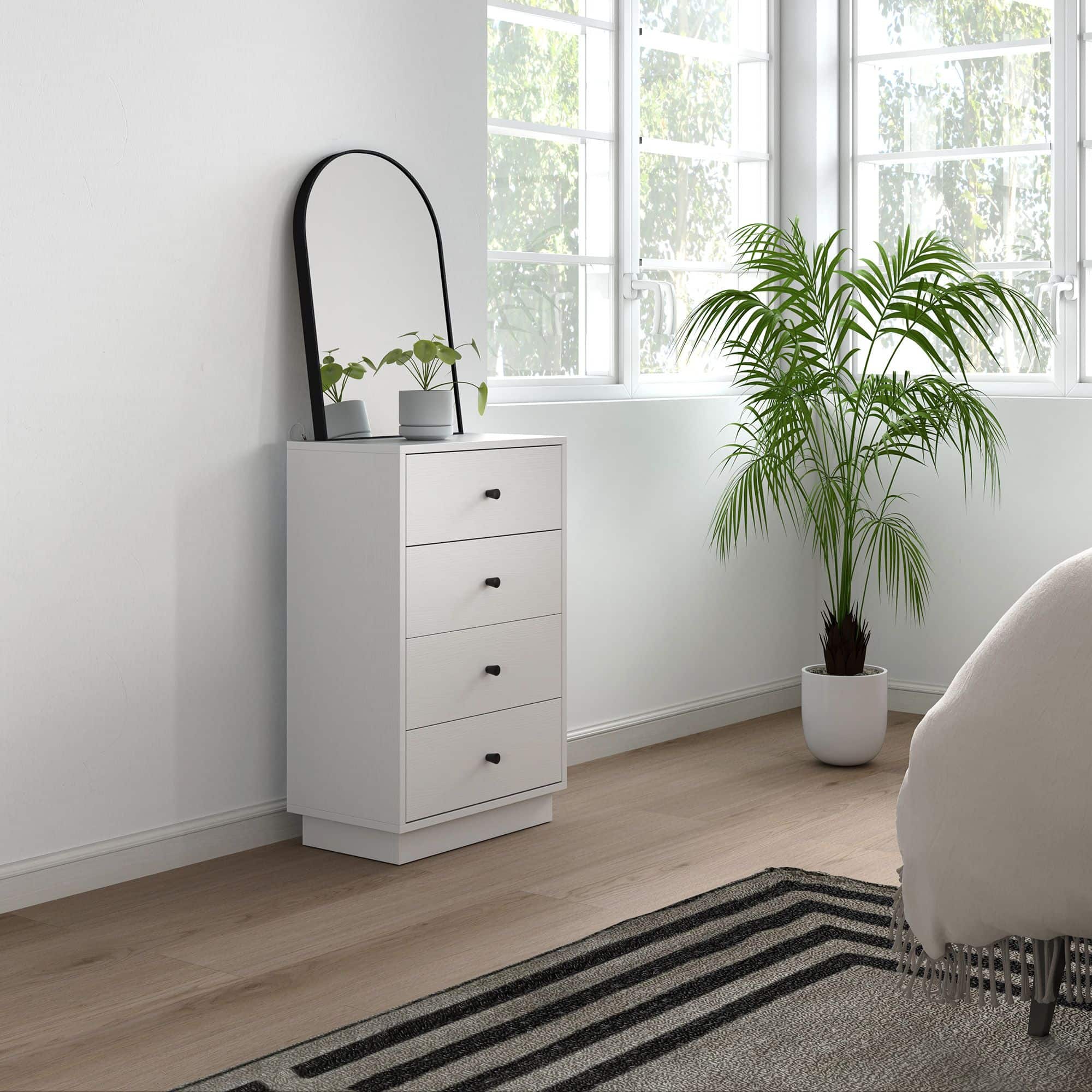 4goodz Ladenkast met 4 Laden 29x47x 79 cm - Wit