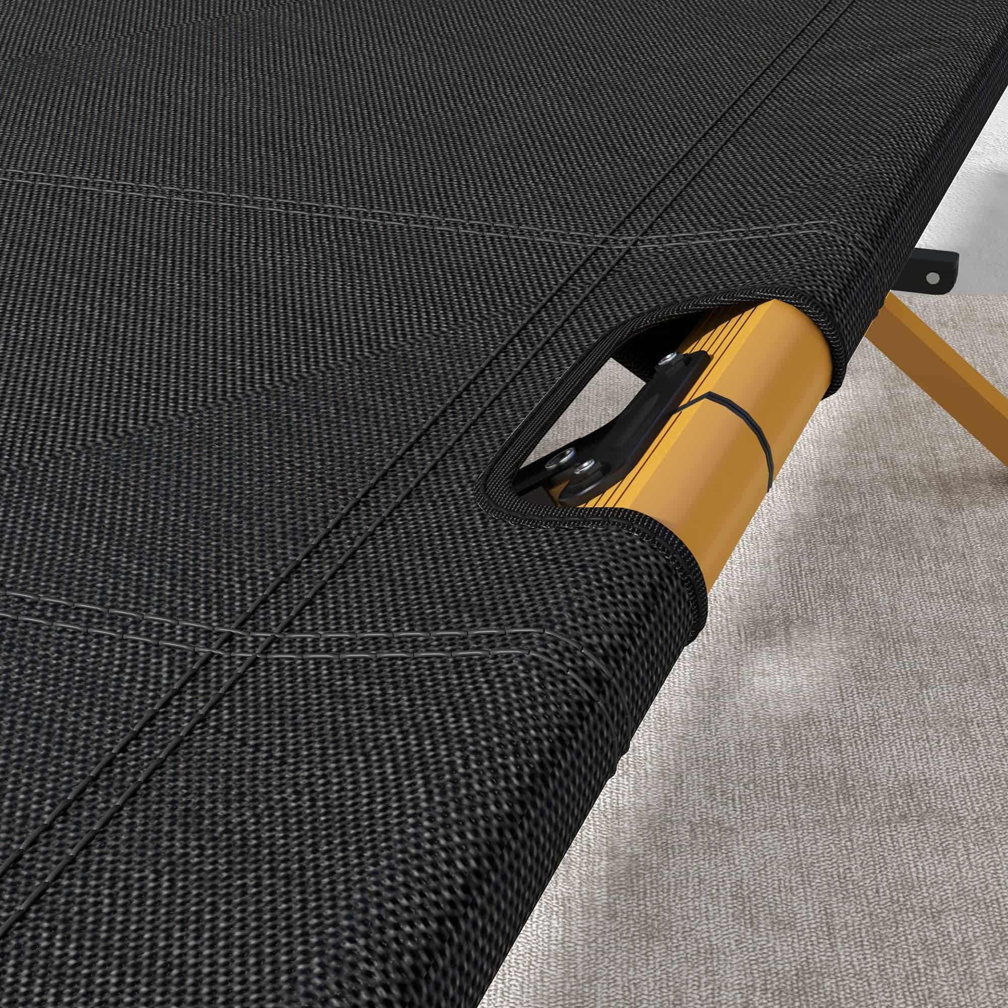 Veldbed Stretcher inklapbaar - Aluminium - 196x64x45 cm - Max 200 kg - Zwart