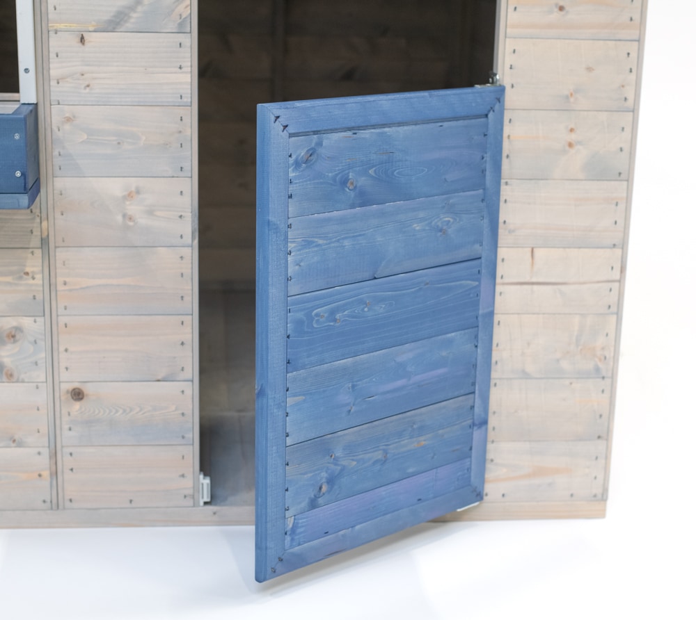 Wendi Toys Houten speelhuis - Strandwinkel - Blauw - Voor buiten / tuin