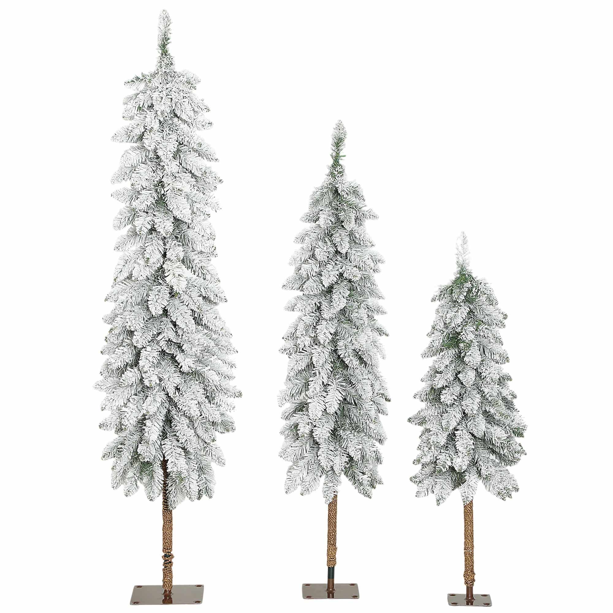 4goodz set 3 Kerstbomen met sneeuw 90/120/150 cm