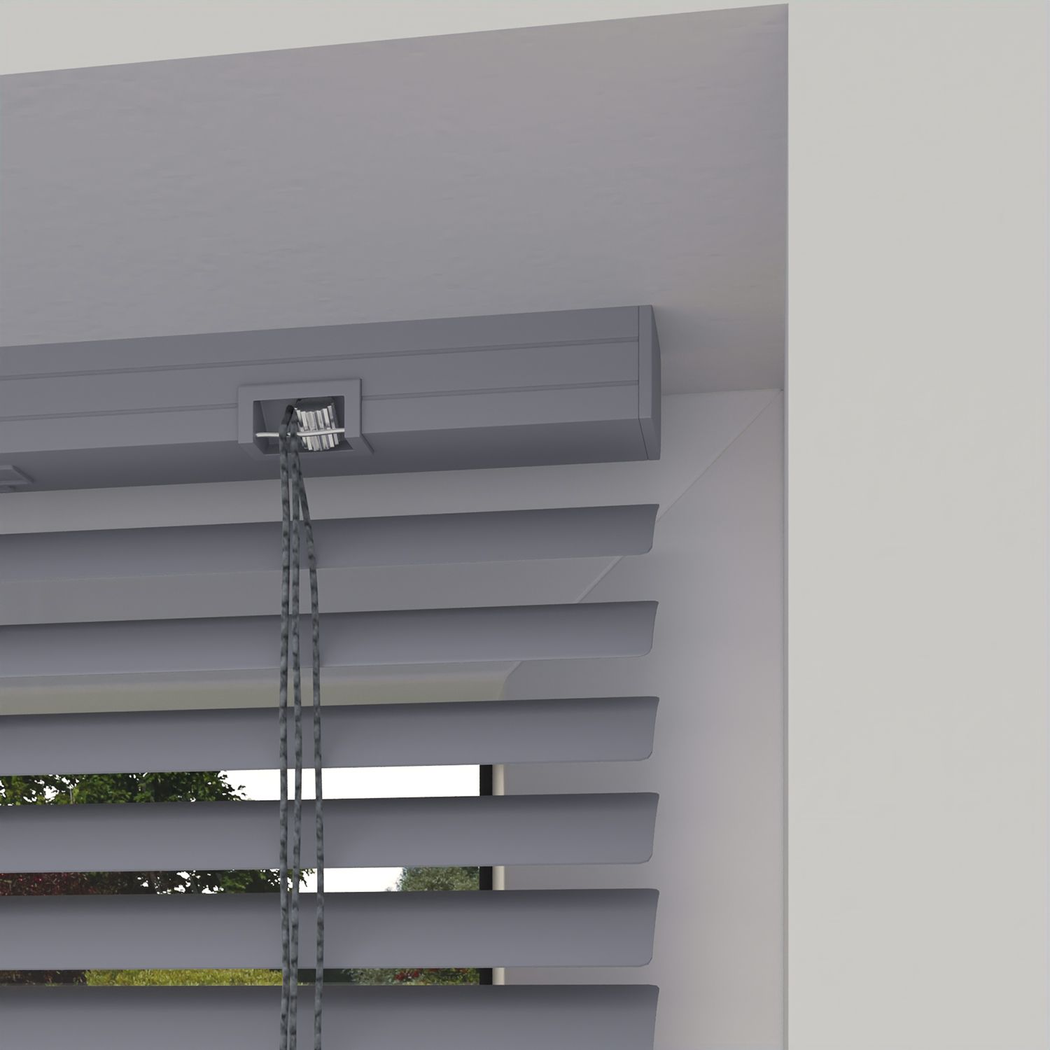 4goodz Vochtbestendige PVC Jaloezie EASY 25 mm 60x130 cm - Grijs