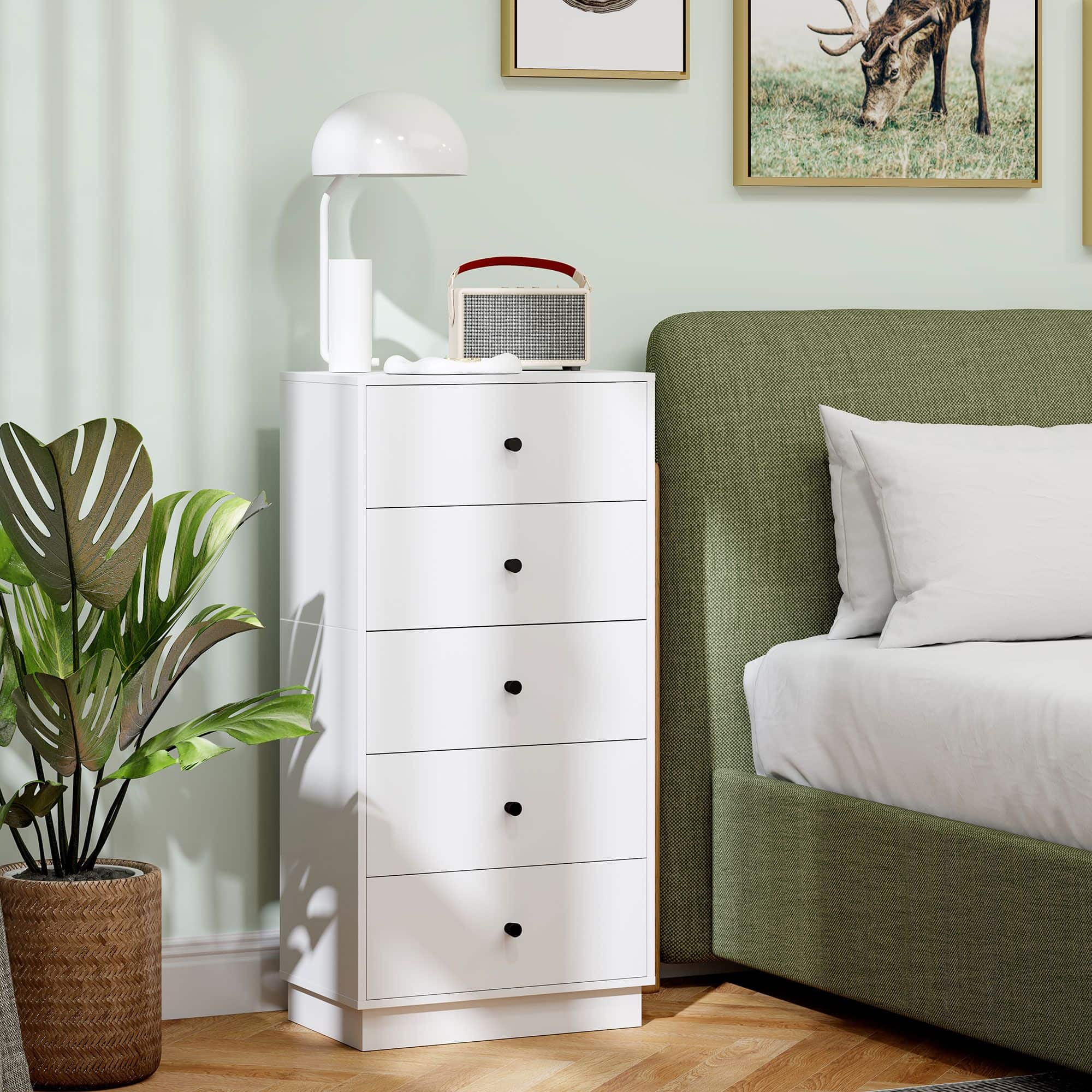 4goodz Ladenkast met 5 Laden 29 47 x 95 cm - Wit