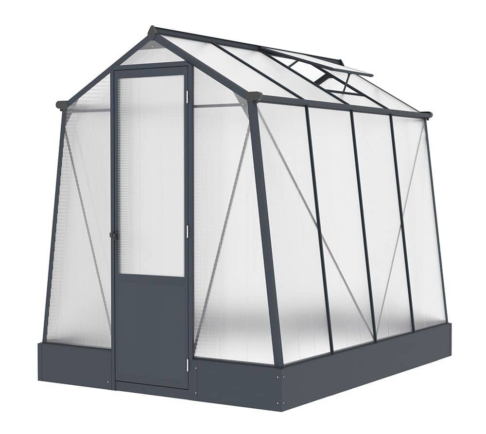 Westmann Aurora 68 - TuinKas met fundering - Antraciet 248x188 cm
