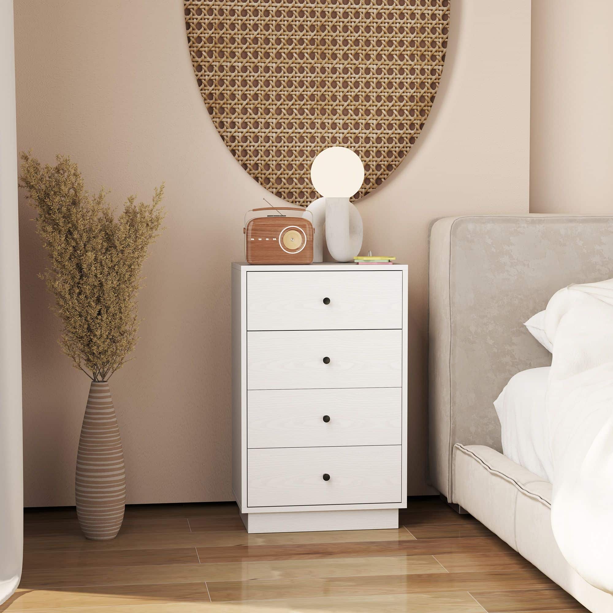 4goodz Ladenkast met 4 Laden 29x47x 79 cm - Wit