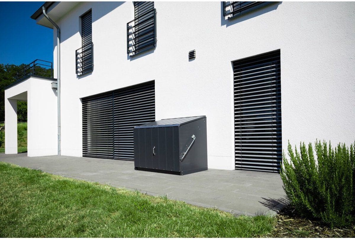 Trimetals® Stoweaway Metalen Berging TM11000 - Fietsenstalling - Antraciet