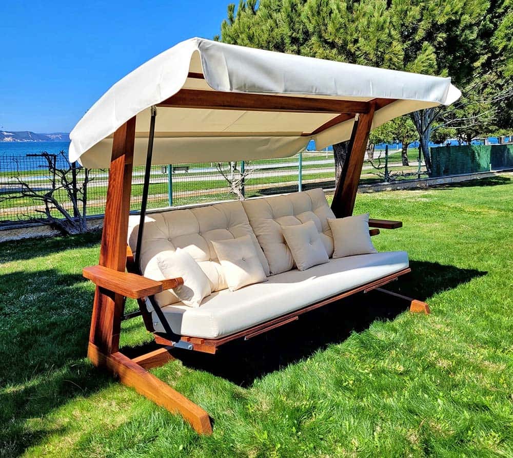 Westmann 4-persoons Houten Verandaschommel Luna 2600 - Creme