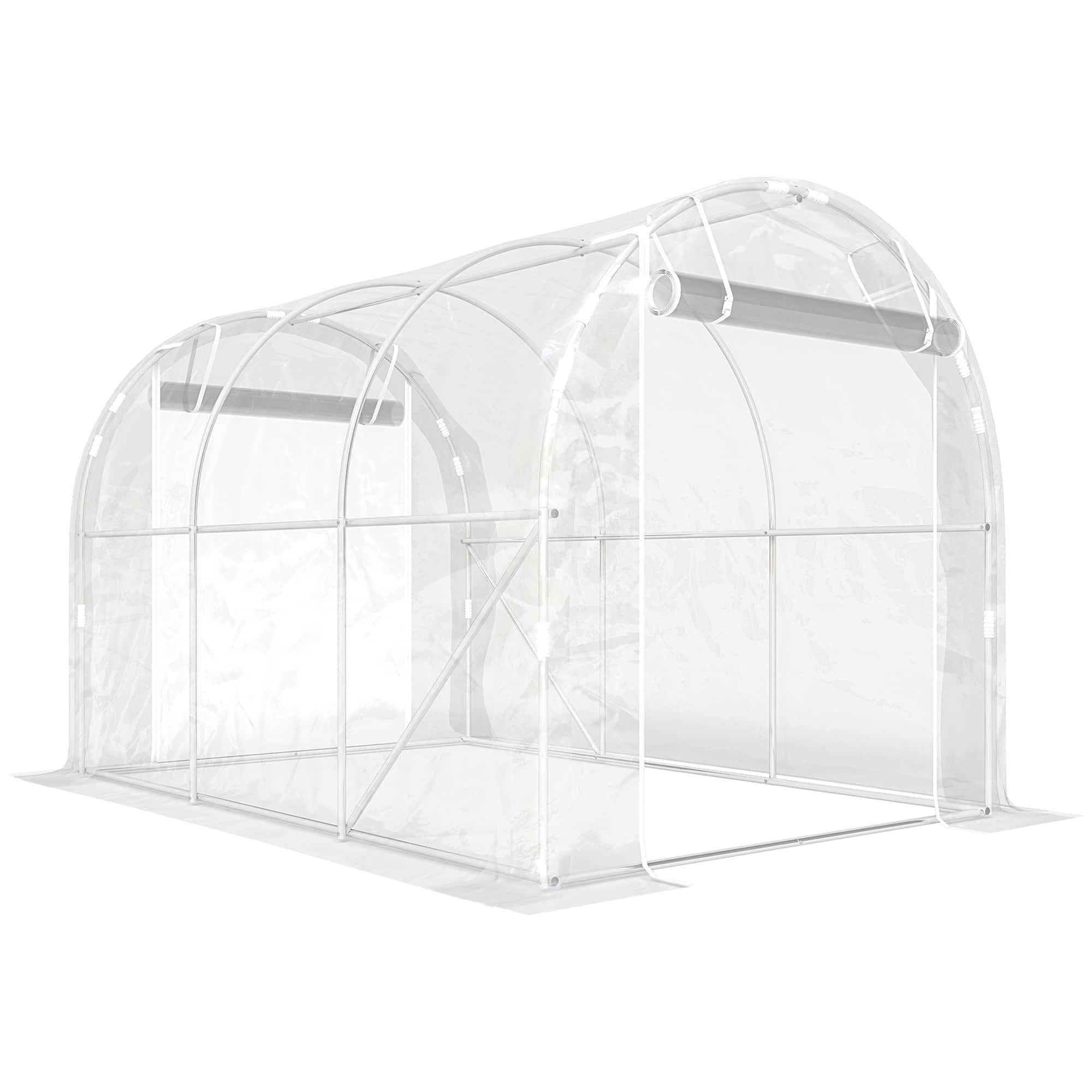 4goodz Foliekas 3x2x2 m tunnel inloopkas kweektent 6 ramen - Transparant