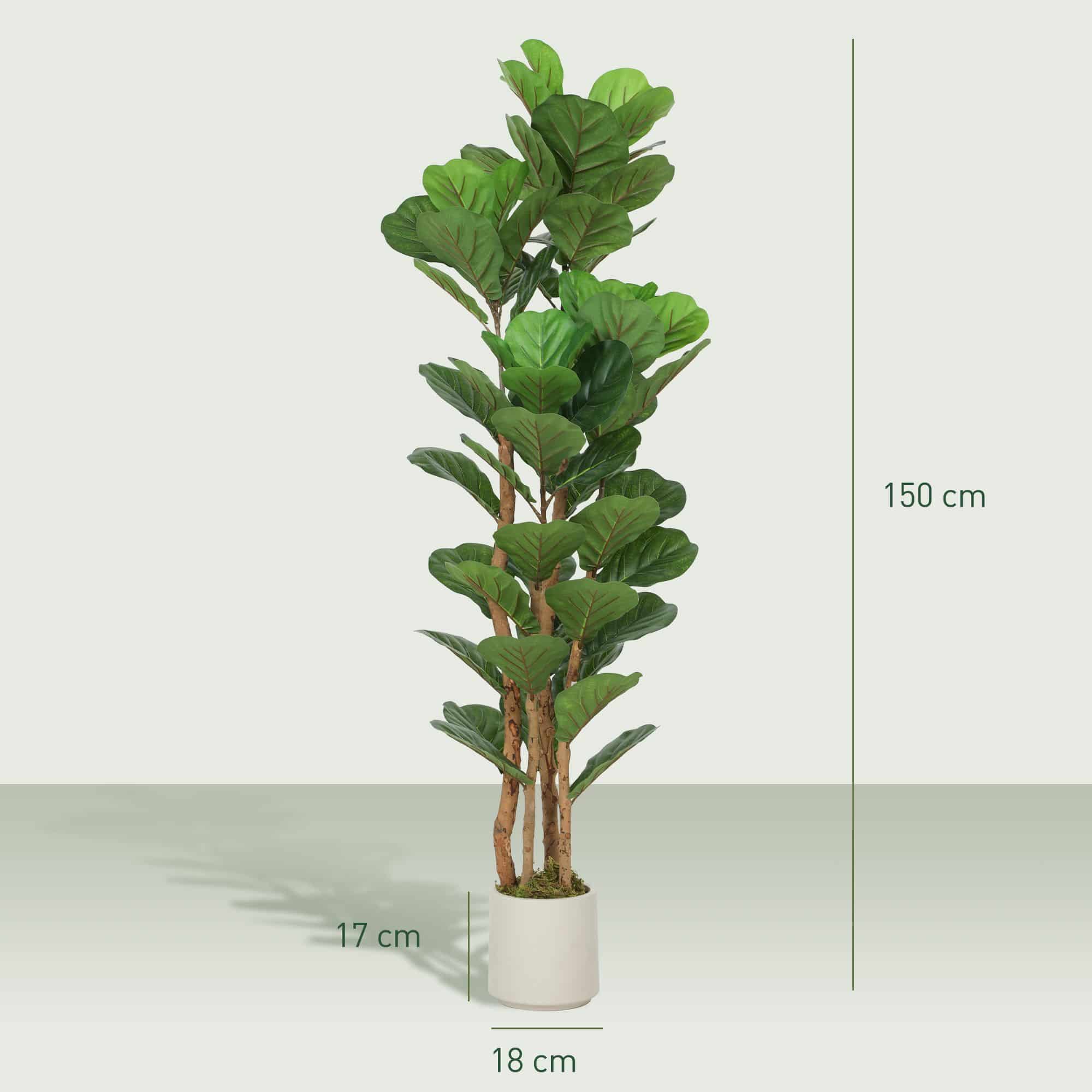 4goodz kunstplant Vijg met 71 bladeren - houten stam 150 cm - Groen 4goodz kunstplant Vijg met 71 bladeren - houten stam 150 cm - Groen