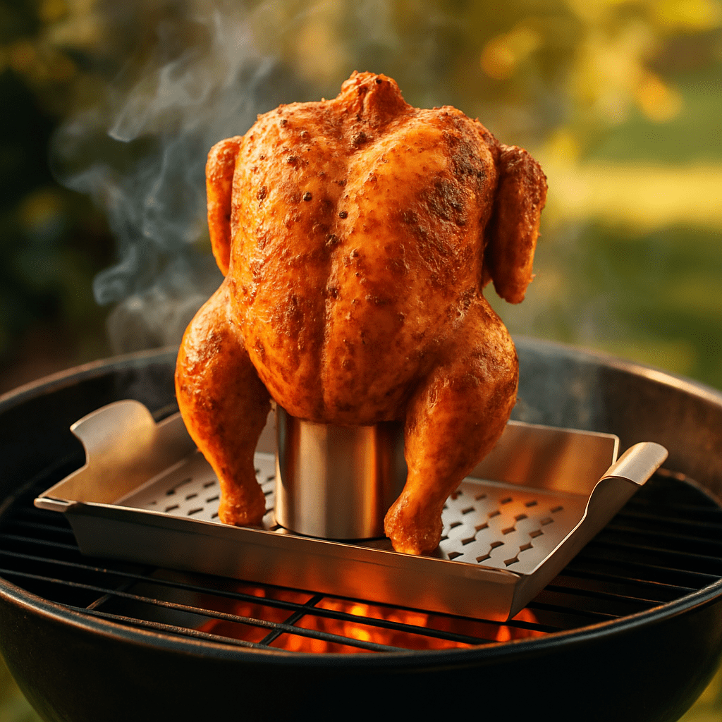 4cookz® 3-in-1 RVS BBQ groenterooster/Kiprooster - Chicken on Beercan