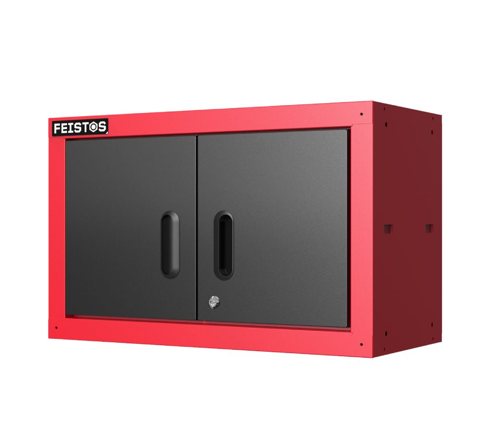 Feistos Gereedschapswand Hoog Juno 2- 46x198x198 cm - Zwart/Rood