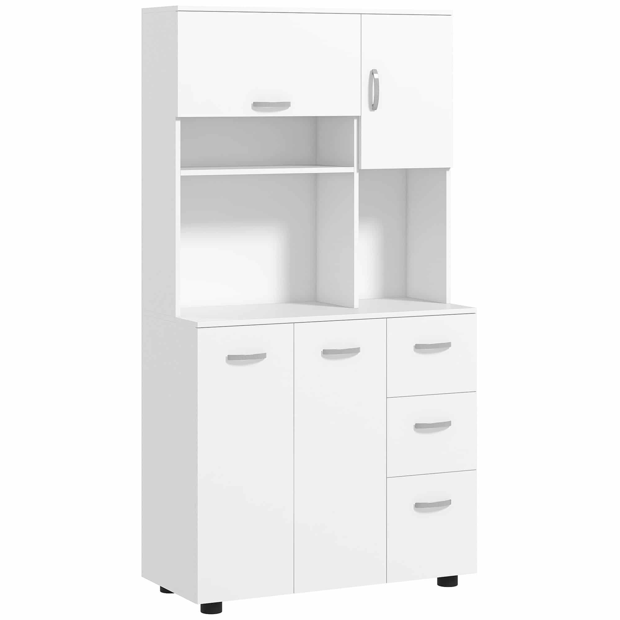 Tijdloze Keukenkast Voorraadkast Extra Groot 40x89x168 cm - Wit