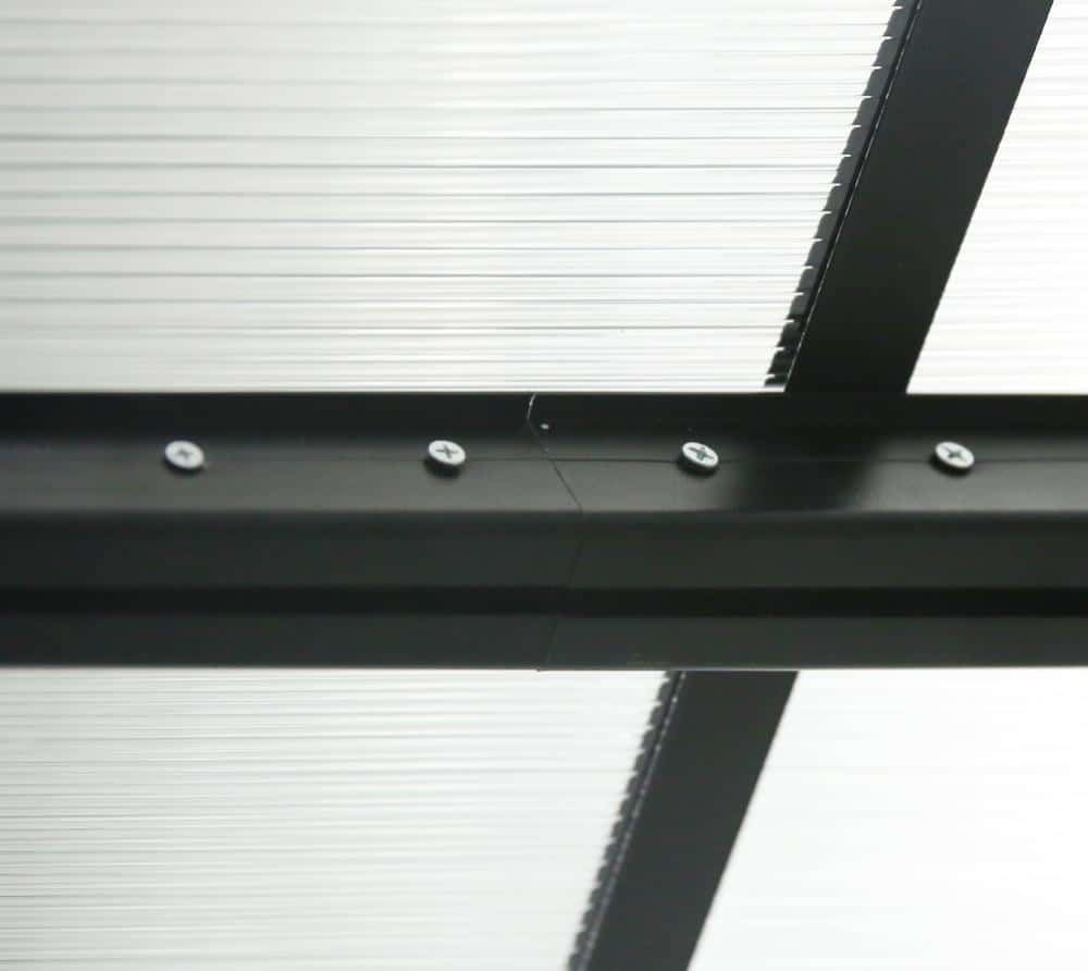 4goodz Terrasoverkapping in hoogte verstelbaar aluminium 4 x 3 m - grijs
