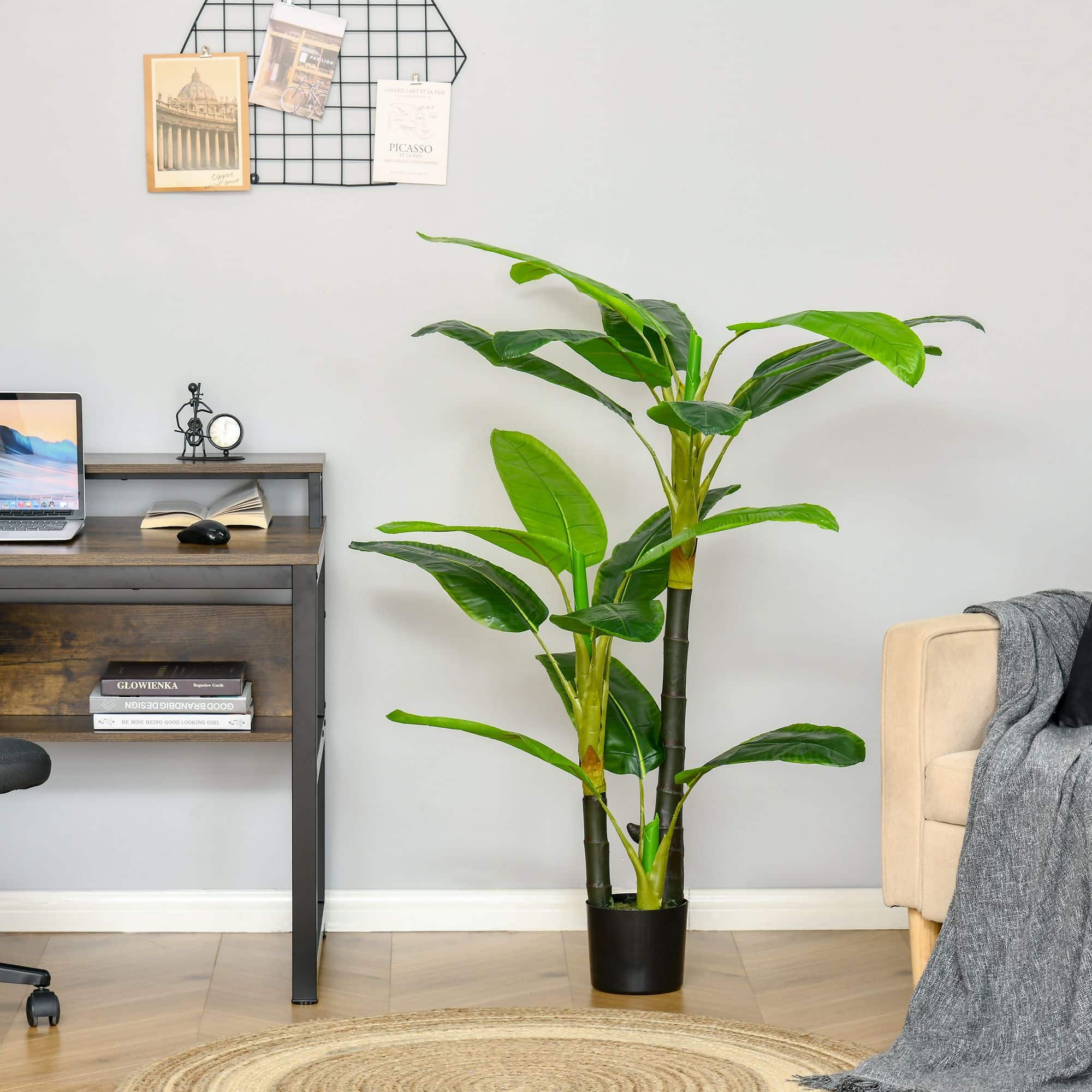 4goodz Homcom Kunstplant Bananenboom Decoratieve Kunstplant 150 cm