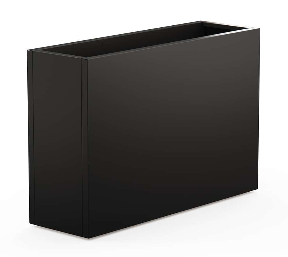 Herstera Garden Plantenbak Cube XL - 120x40x80 cm - Antraciet/Houtlook