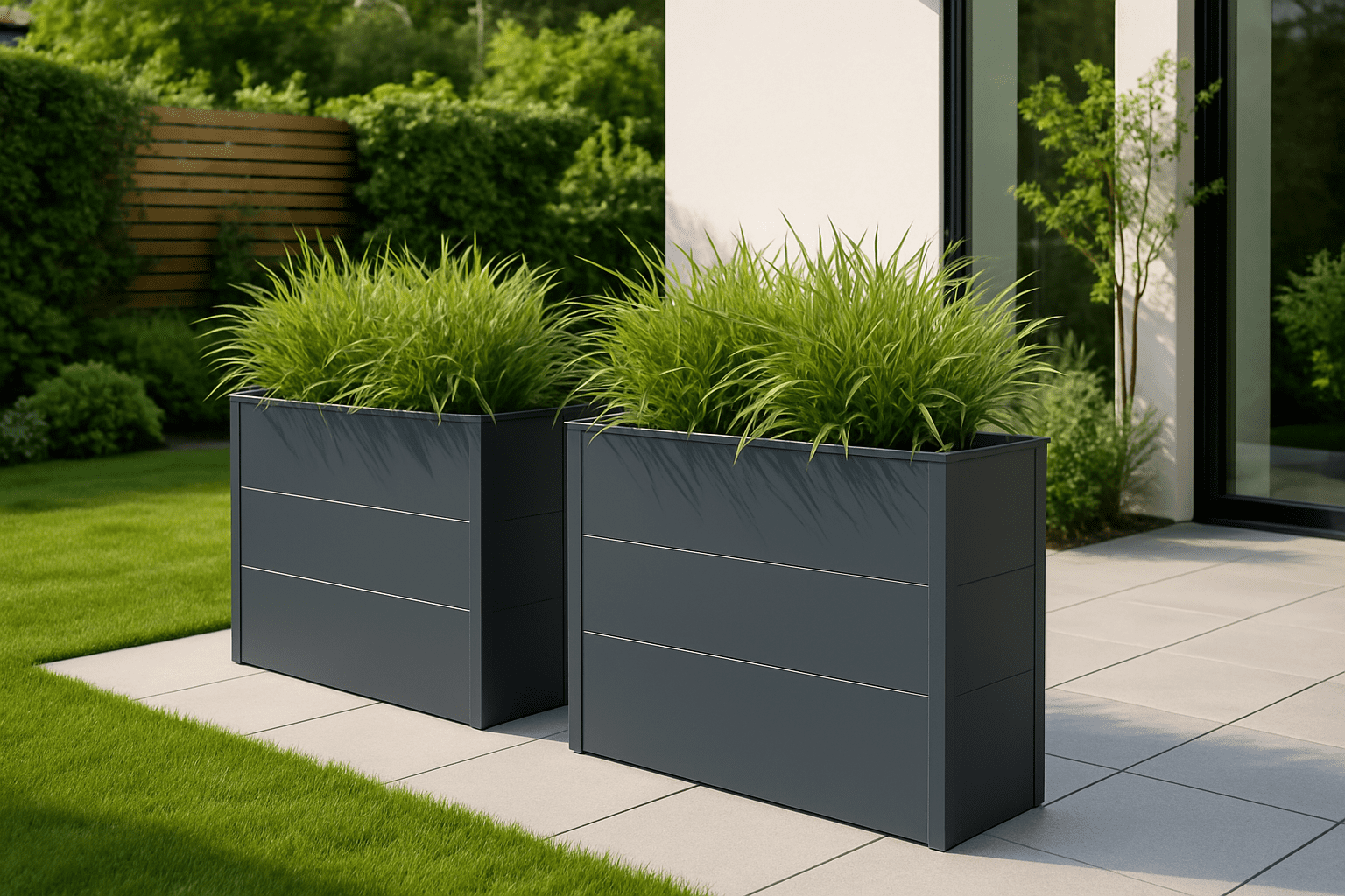 4gardenz® Plantenbak Metaal voor Buiten met Verhoogde Bodem - 100x30x77 cm