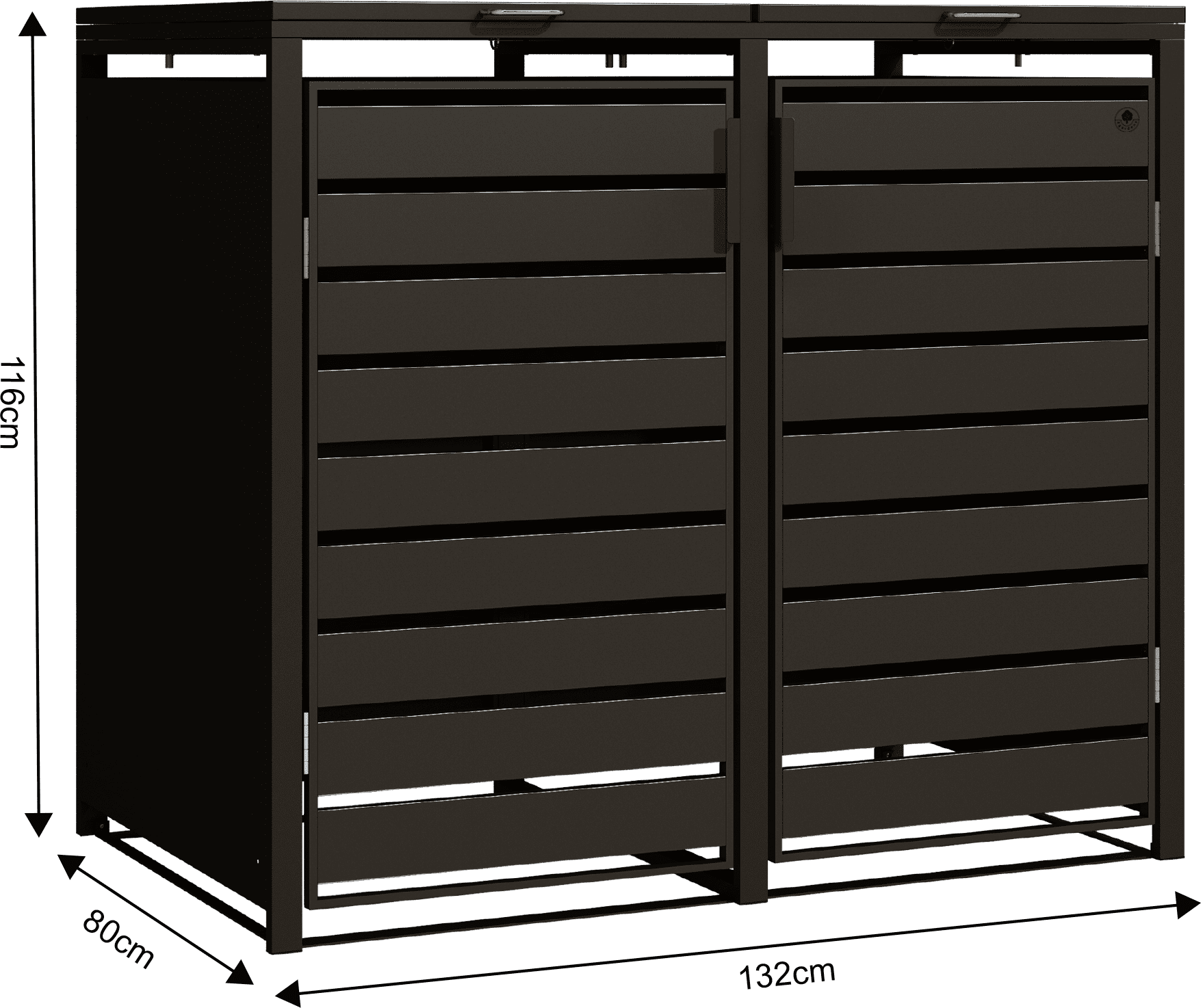 4gardenz® Premium Containerombouw 2 bakken - Kliko Ombouw – Zwart 4gardenz® Premium Containerombouw 2 bakken - Kliko Ombouw – Zwart