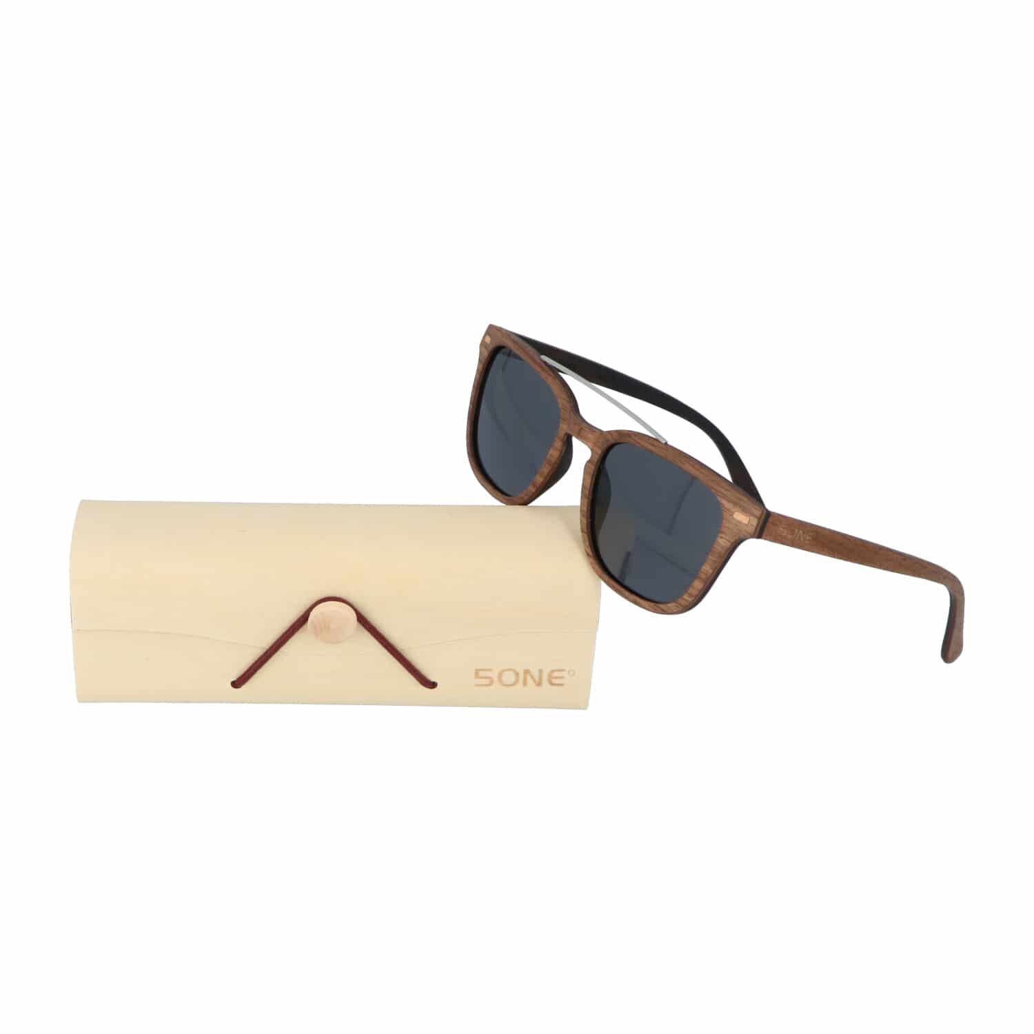 5one® Sardinia - houten zonnebril model - lens Grijs