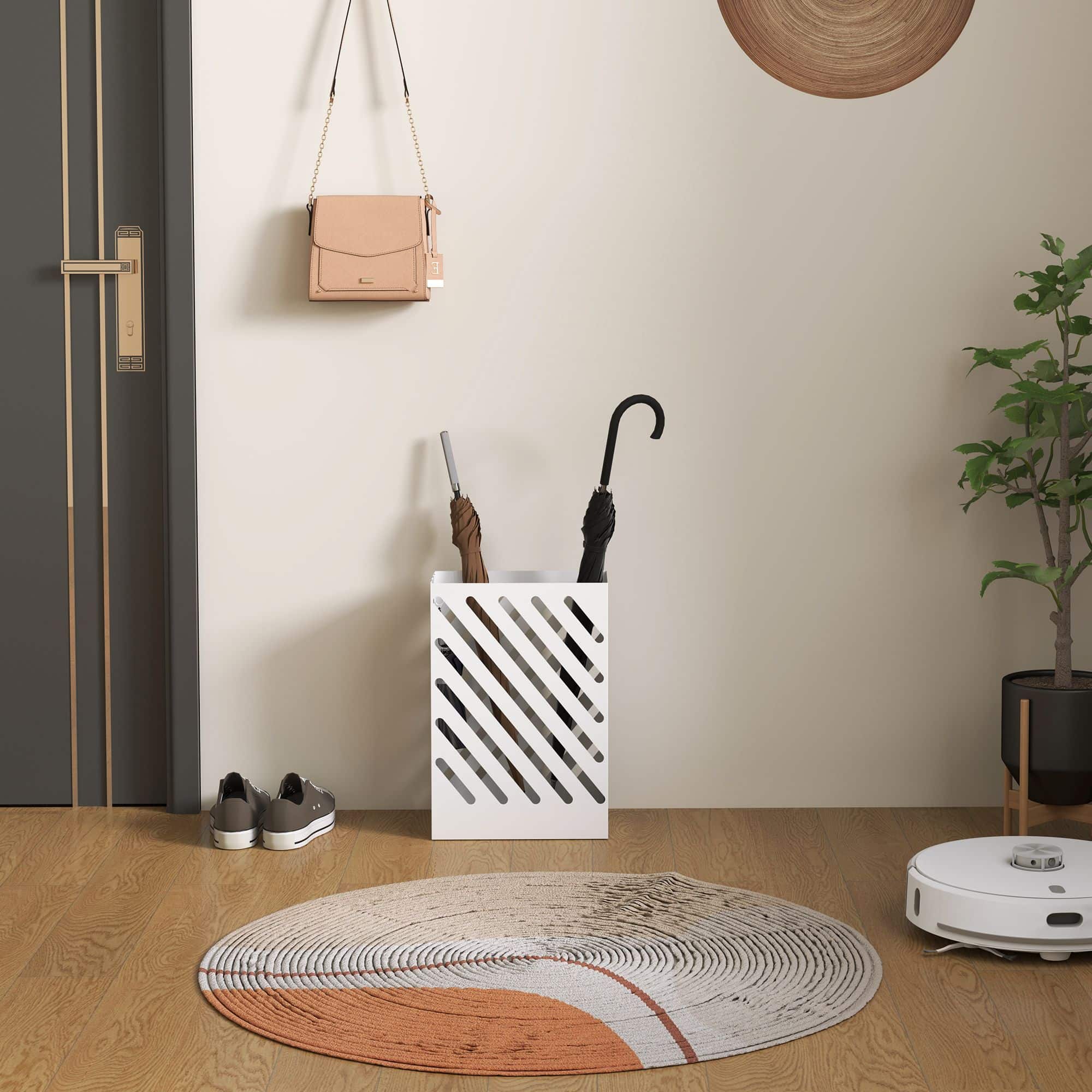 4goodz Paraplustandaard Staal - Wateropvangbak - Staal - Wit