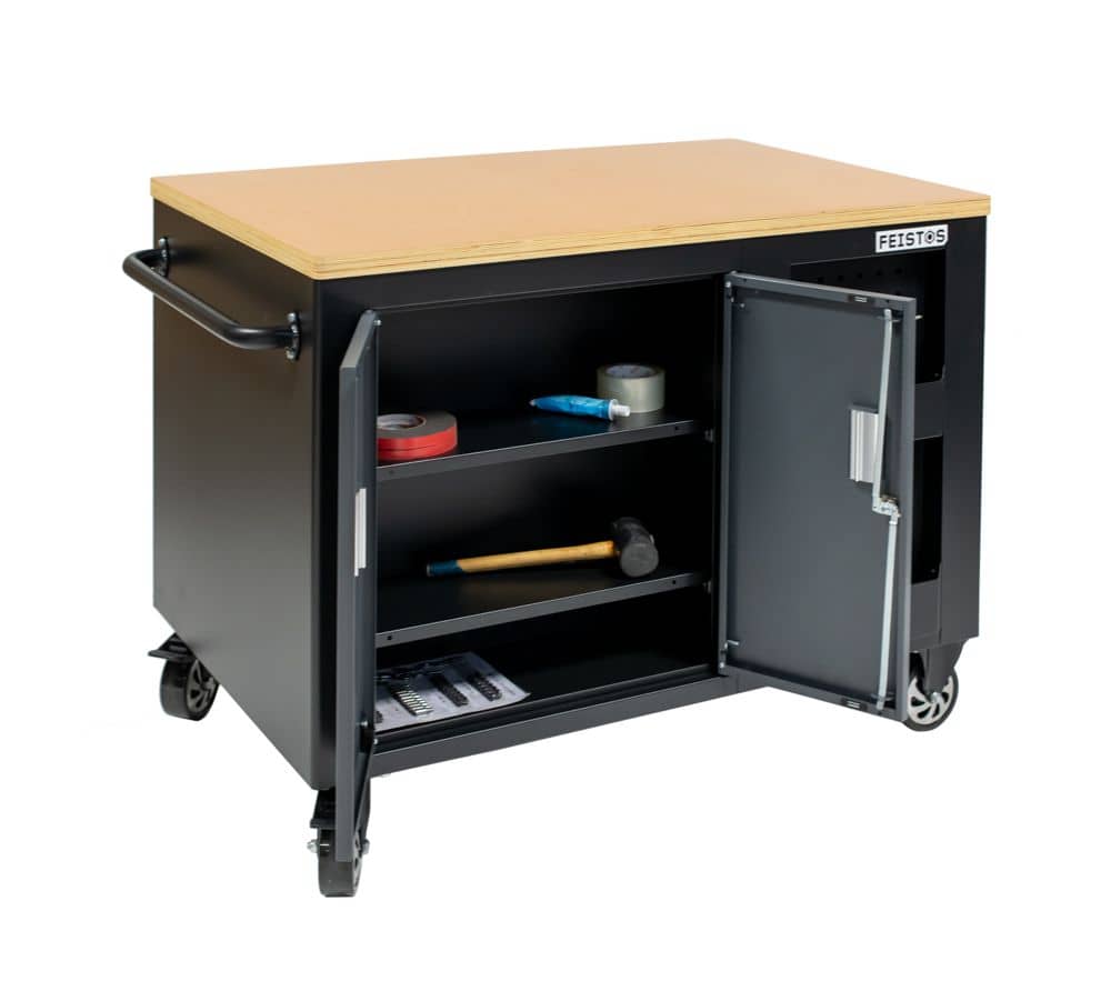 FEISTOS Hektor Mobiele werkbank - 114x73x89 cm - Zwart