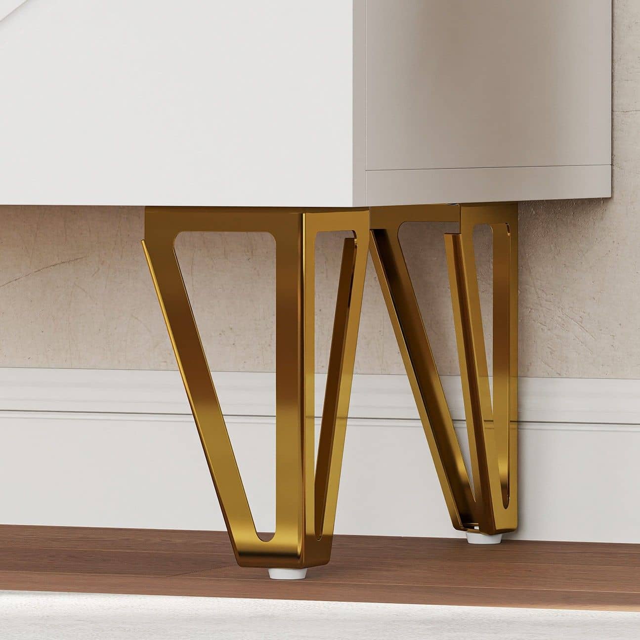 Schoenenkast met 2 deuren - 3 verstelbare planken - Hoogglans Wit