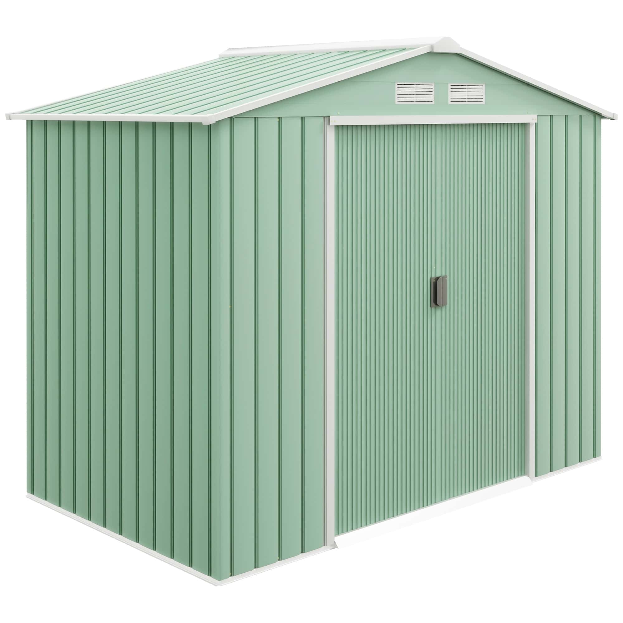 4goodz Gereedschapsschuur Metaal 130x213x185 cm - Groen