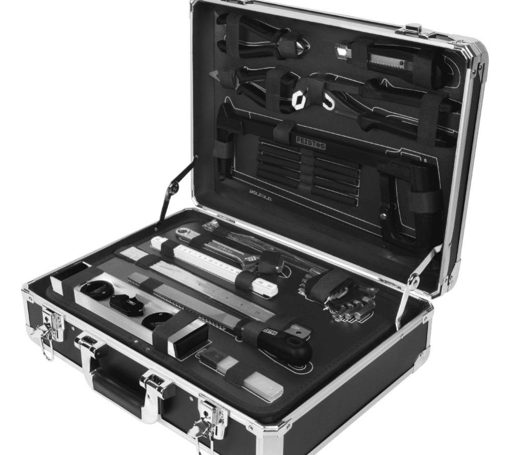 Feistos Manos Metalen gereedschapskoffer - compleet gevuld met 140 stuks gereedschap