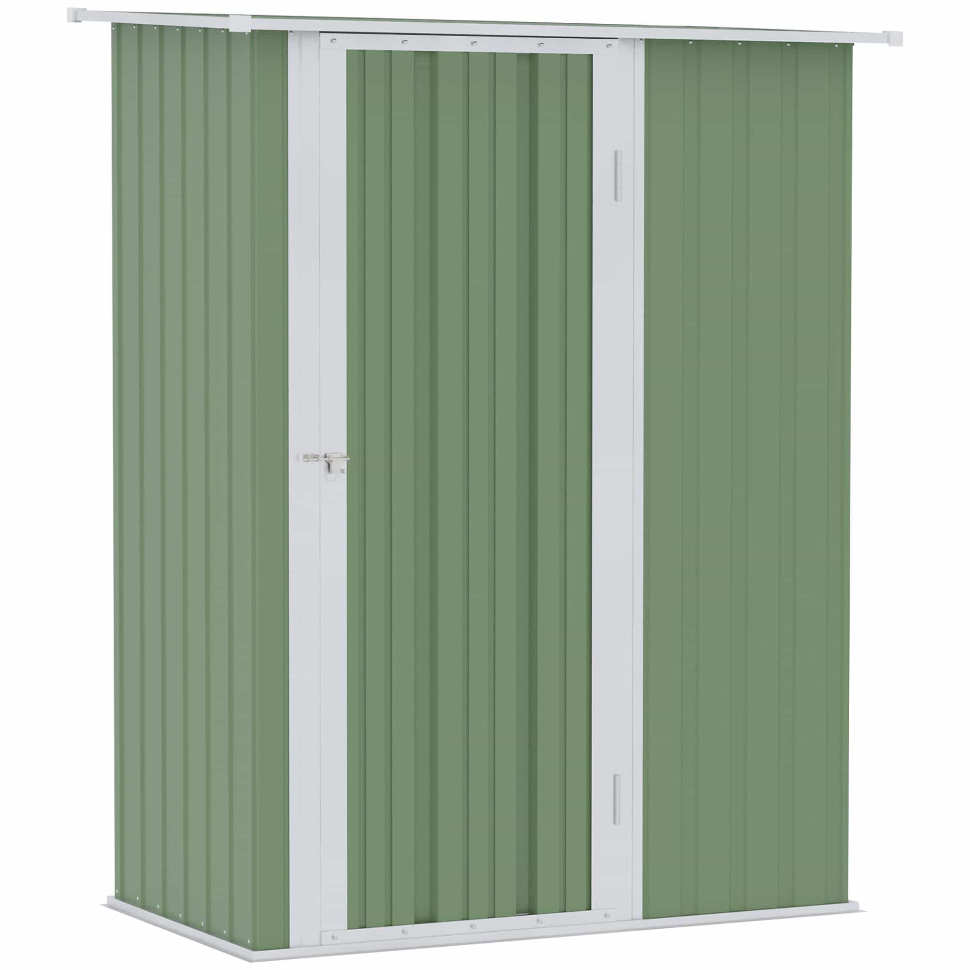 4goodz Outsunny Stalen Tuinkast Balkonkast 84x142x189 cm - Grijs