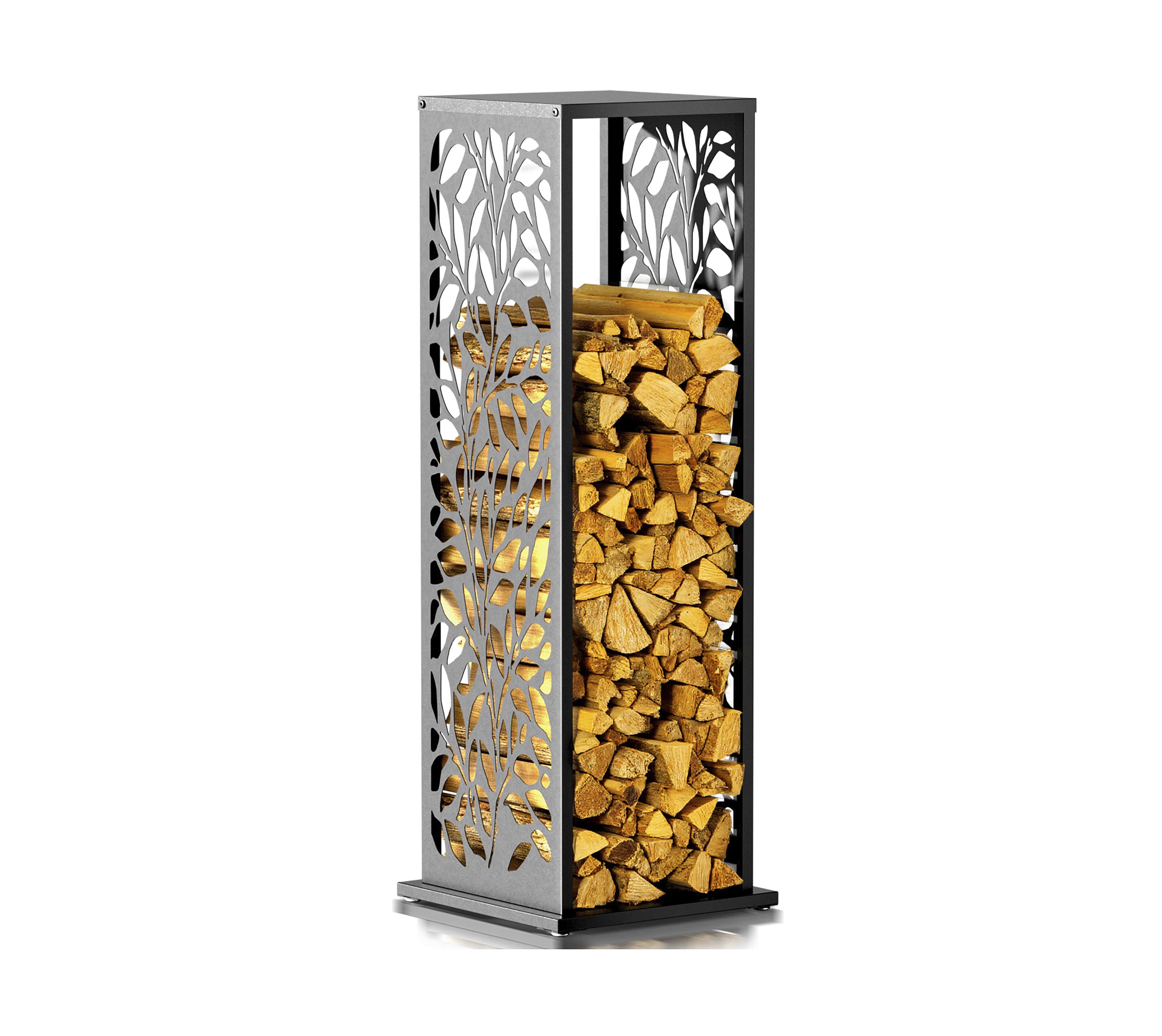 Westmann Luma Flow Houtopslag Houtrek 38x38x112 cm - Zwart