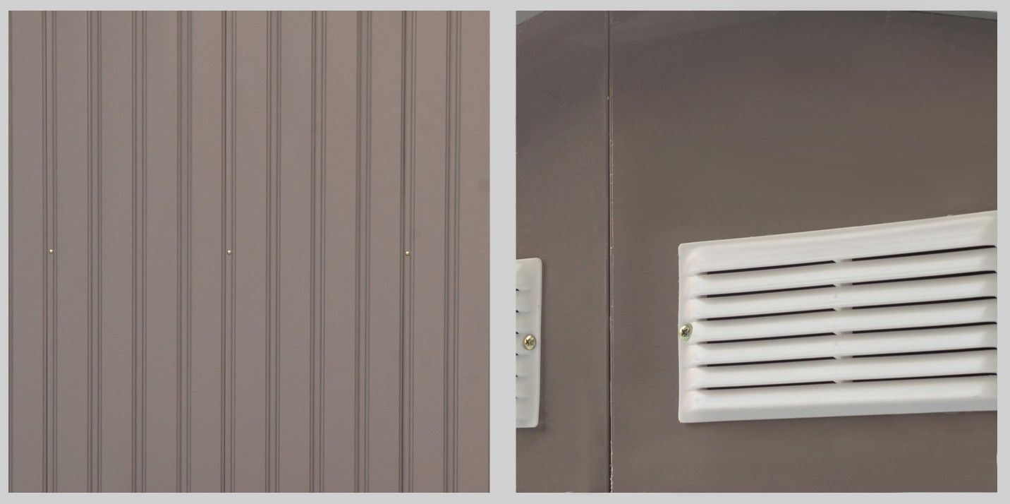 4goodz Gereedschapsschuur Metaal 127x213x185 cm - Grijs