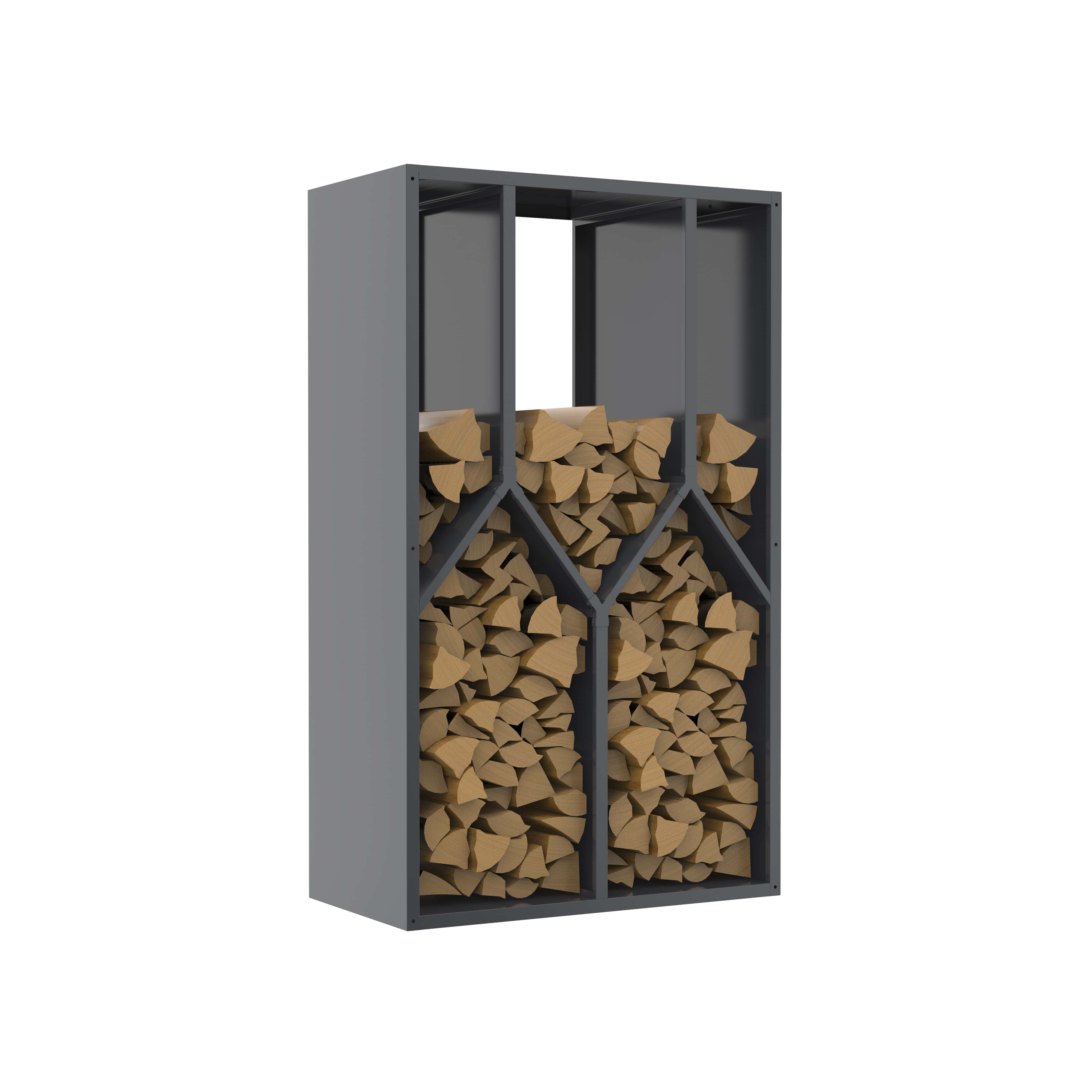 Westmann Castra B - Houtopslag Houtrek 95x50x160 cm - Antraciet