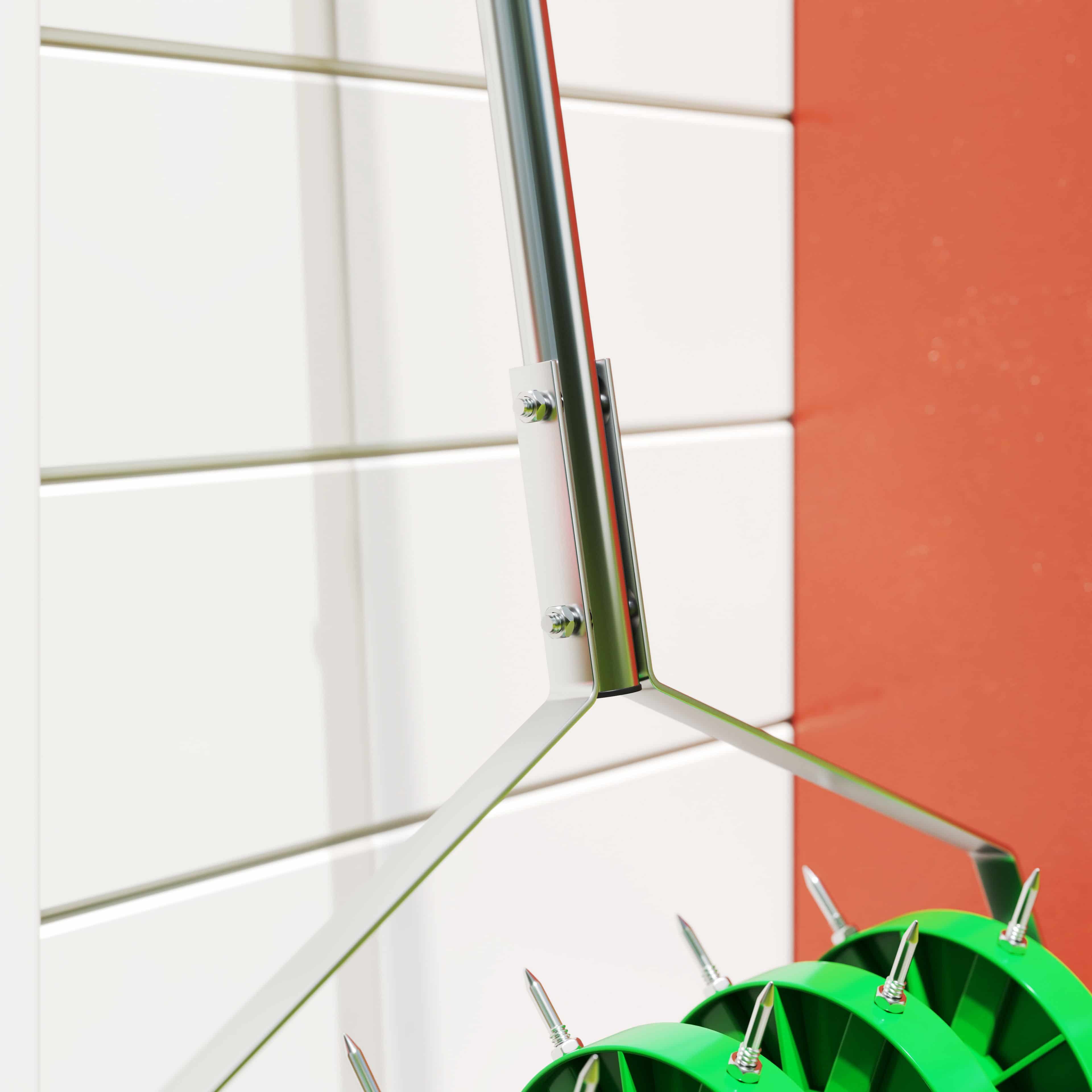 Gazonbeluchter Verticuteerder 45cm Breed met 30 Stalen Spikes -Groen