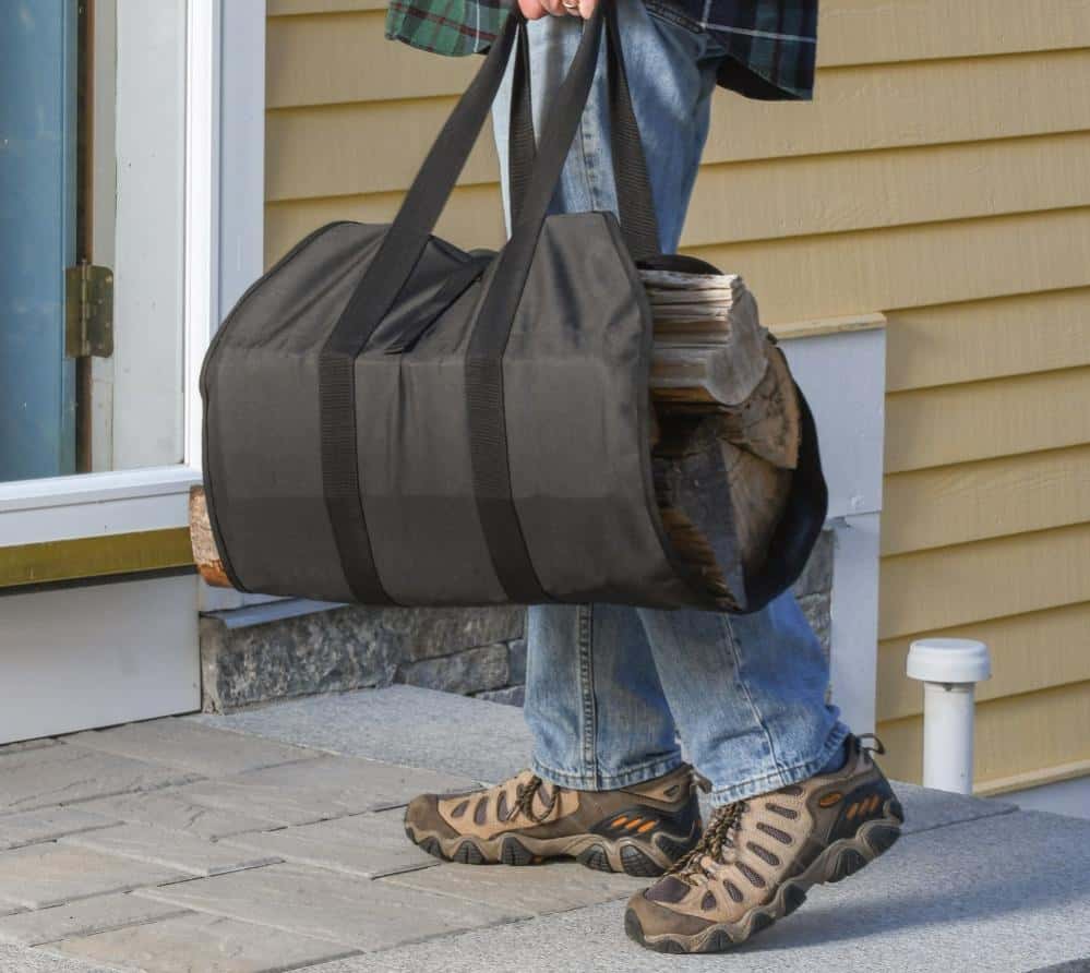 ShelterLogic polyester Haardhout zak - tot 20 kg - Zwart