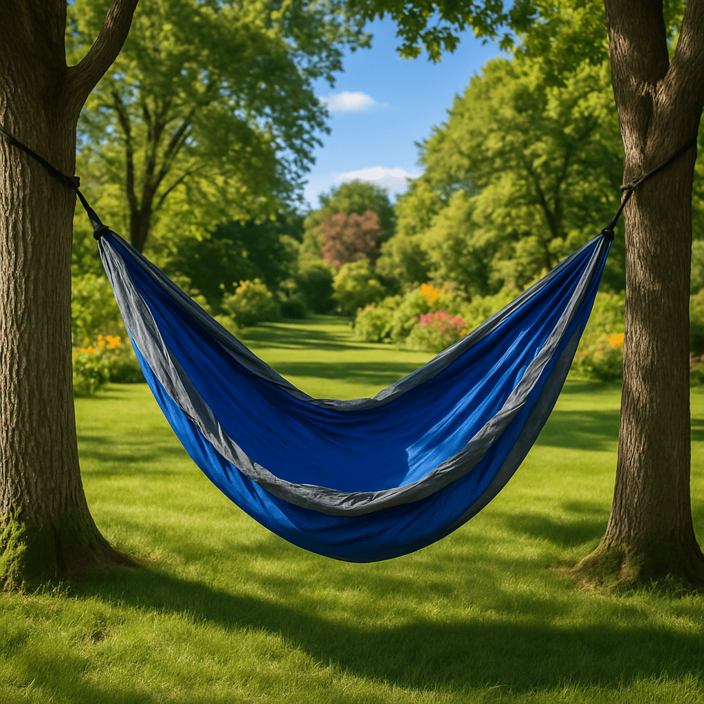 4gardenz® Outdoor Hangmat – Parachutestof – 270 cm – Compact &amp; Sterk - Blauw
