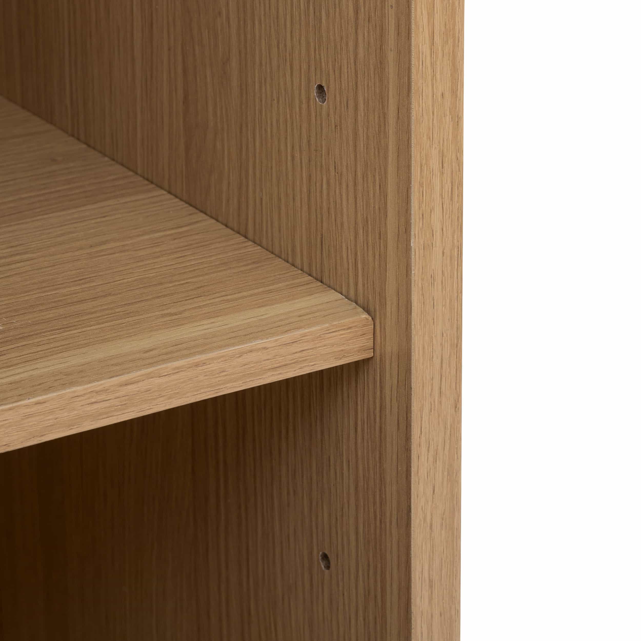 Badkamerkast Hoog Tasso met 1 deur en 6 planken - 168 cm - Bruin