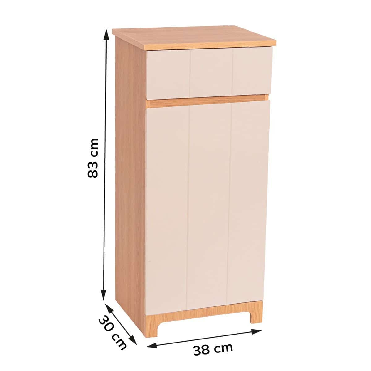 4bathroomz Trente Badkamerkast halfhoog - 83 cm hoog - Bruin/ Beige