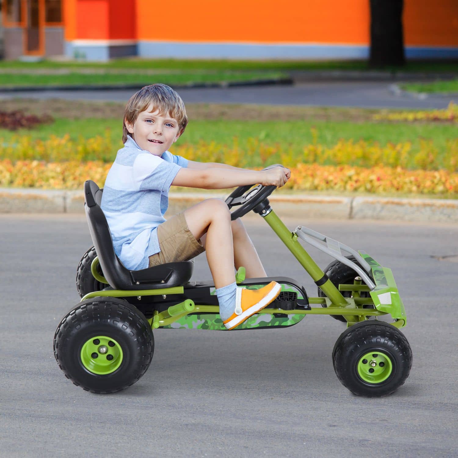 4goodz Skelter Kinderen Handrem Pedaalvoertuig - 341-023 - Groen