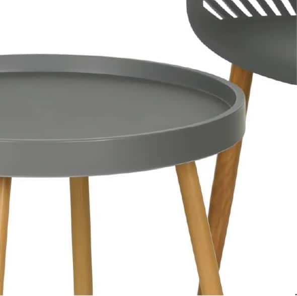 4goodz Comfortabele Tuinset 3-delig - 2 kuipstoelen+tafel - Grijs