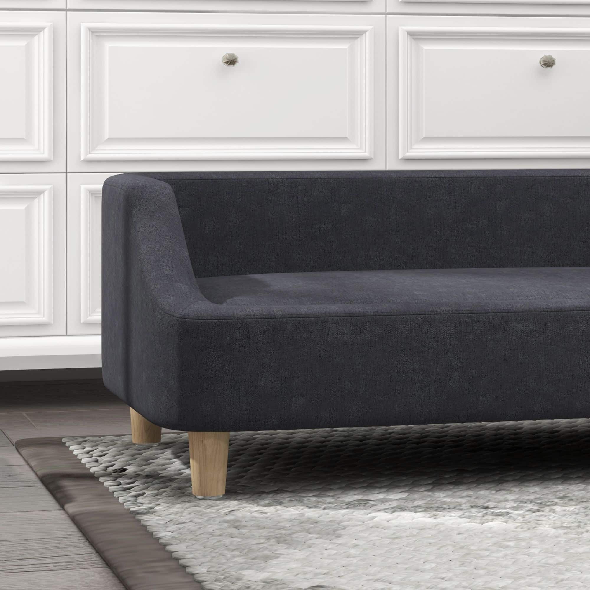 Katten- en Hondenbank met houten Poten 95 x 63 x 39 cm - Donkergrijs